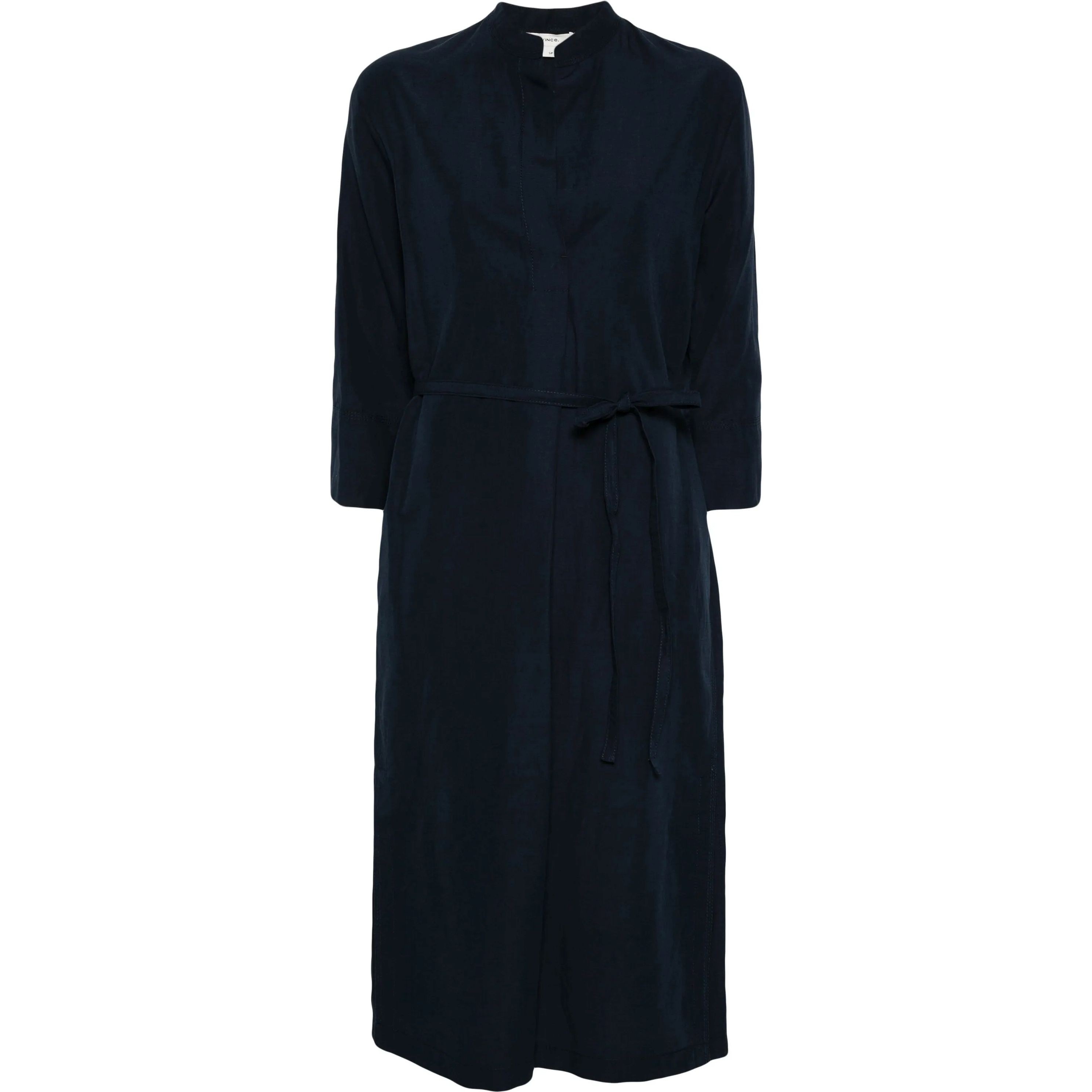 VINCE Midi suknelė moterims, Mėlyna, Band collar pullover dress 1