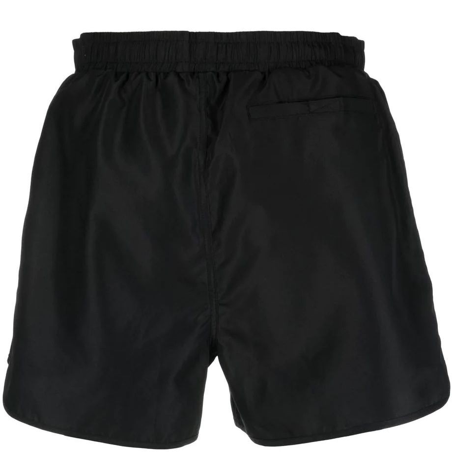 KARL LAGERFELD Apatinė kostiumėlio dalis vyrams, Juoda, Tape short boardshorts 2