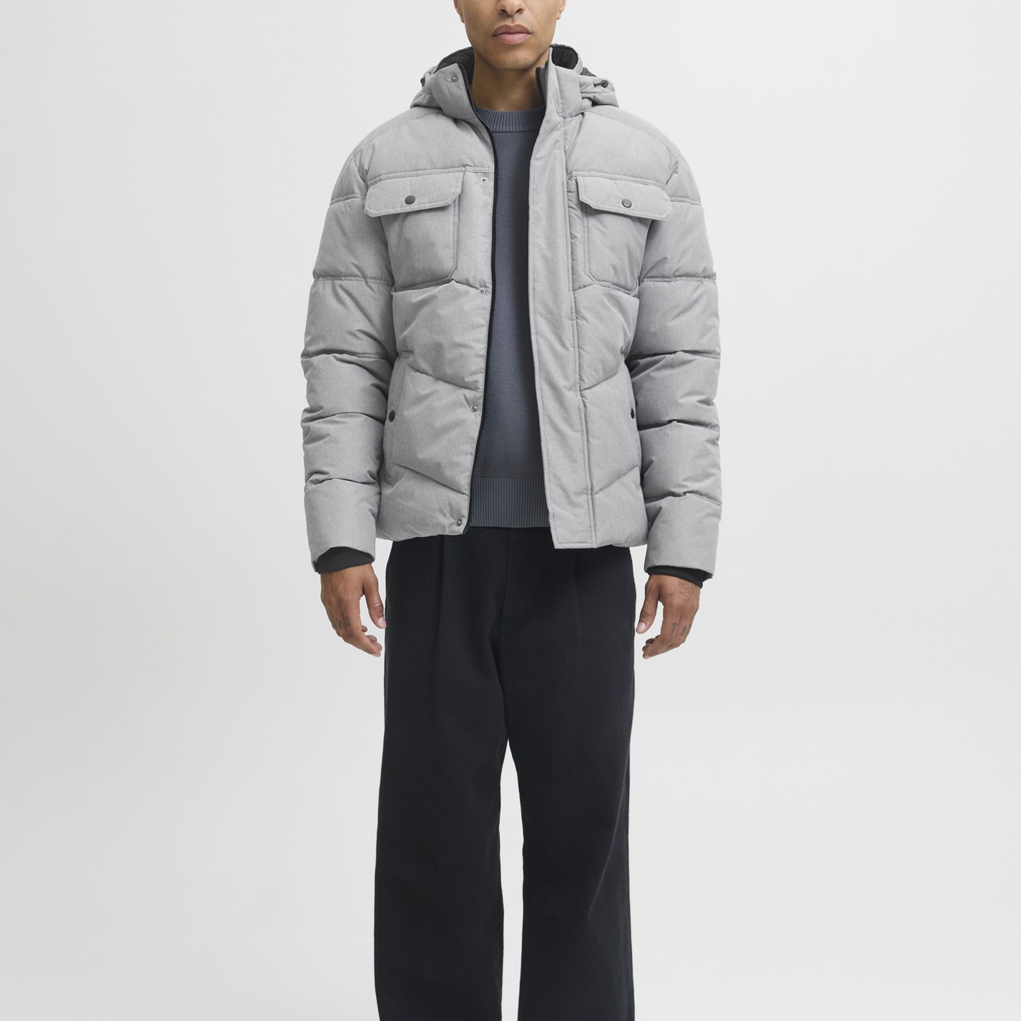 JACK & JONES Pūkinė striukė vyrams, Pilka, Morgan 6