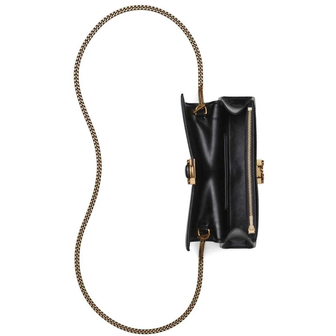 MARC JACOBS Piniginė moterims, Juoda, The chain wallet 4