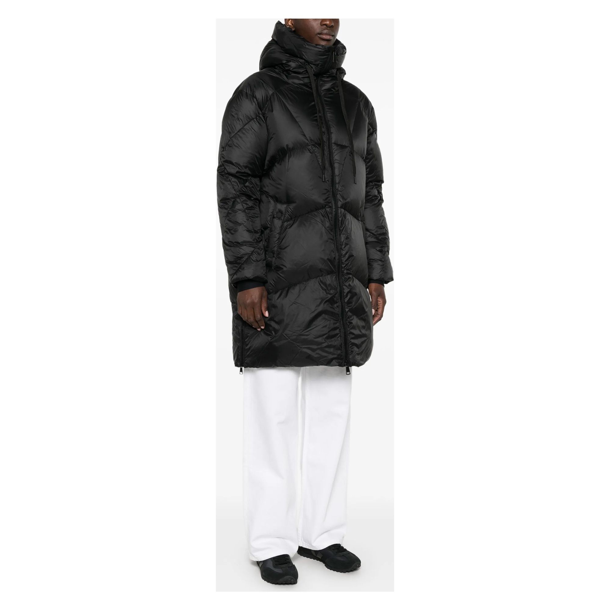SERGIO MORETTI Pūkinė striukė moterims, Juoda, Jackets 3