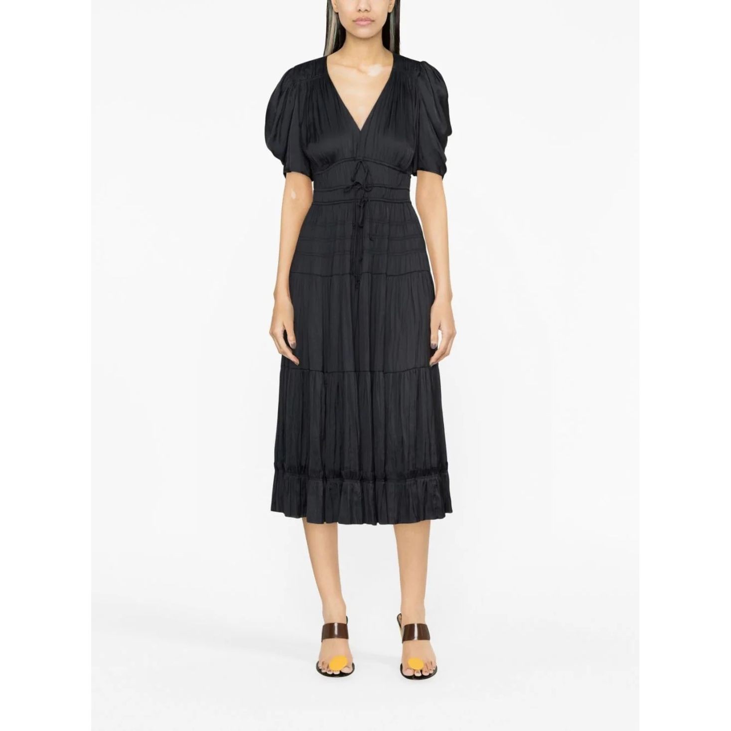 ULLA JOHNSON Midi suknelė moterims, Juoda, Daria Dress 2
