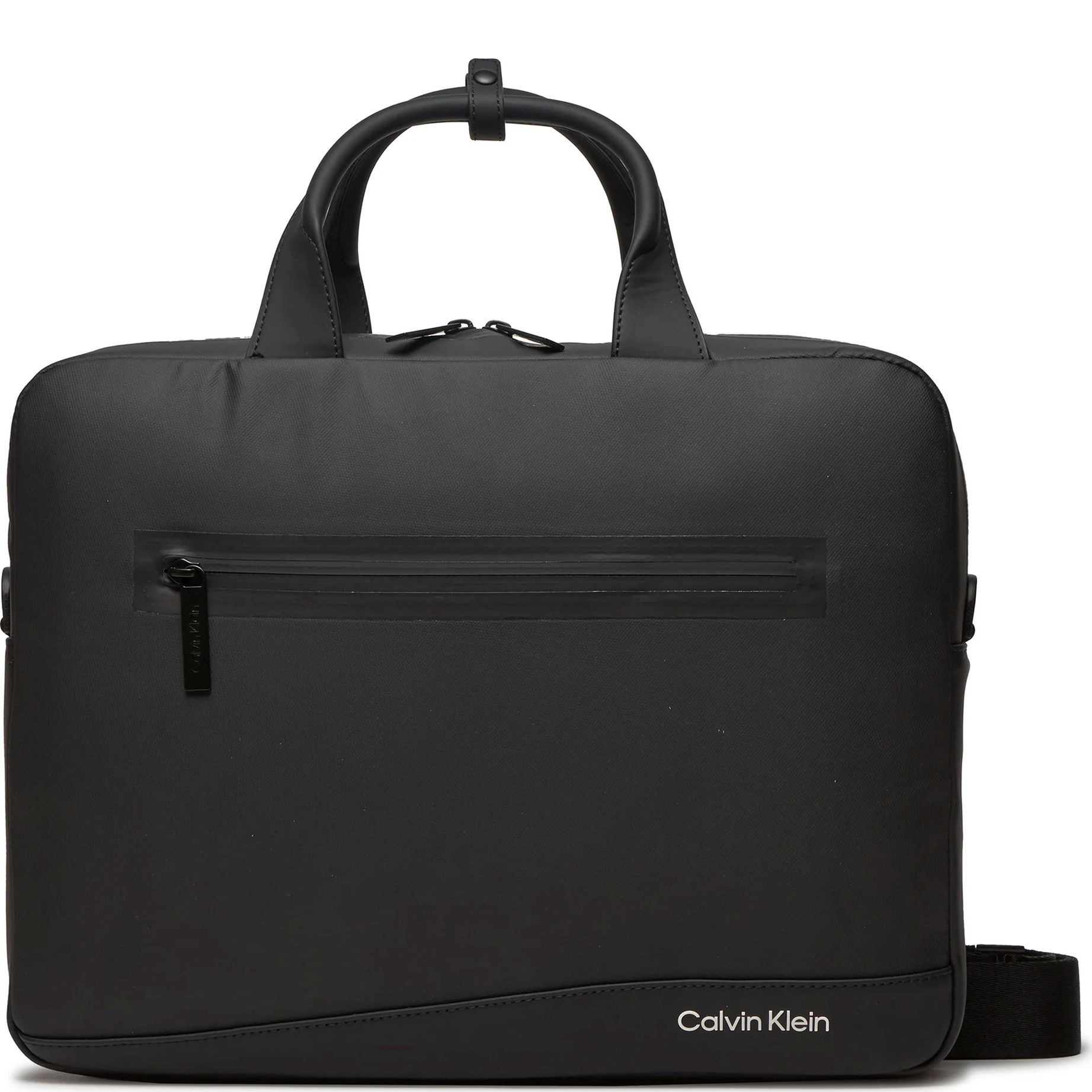 CALVIN KLEIN Dėklas kompiuteriui vyrams, Juoda, Rubberized laptop bag 1