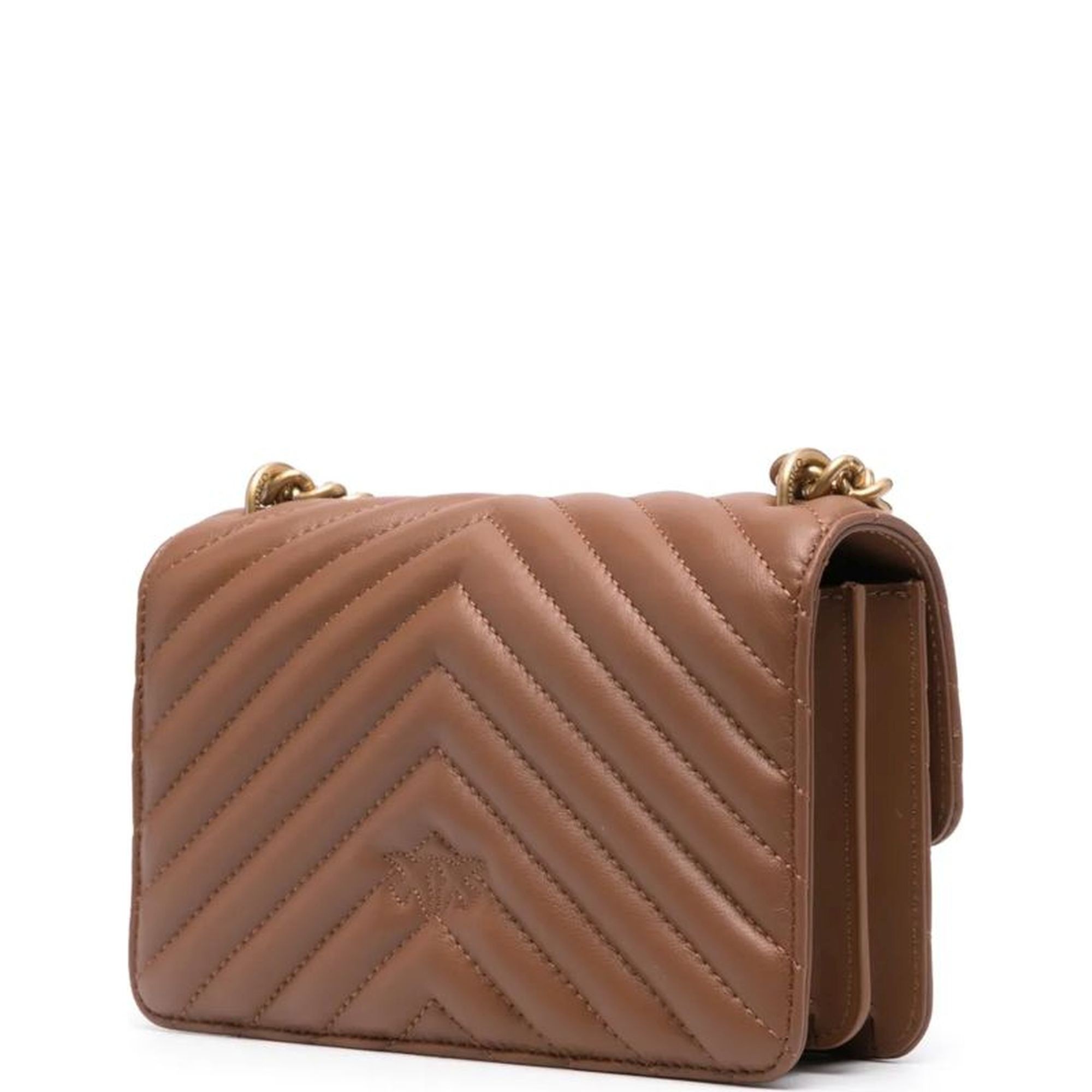 PINKO Rankinė per petį moterims, Ruda, Love one mini crossbody bag 2