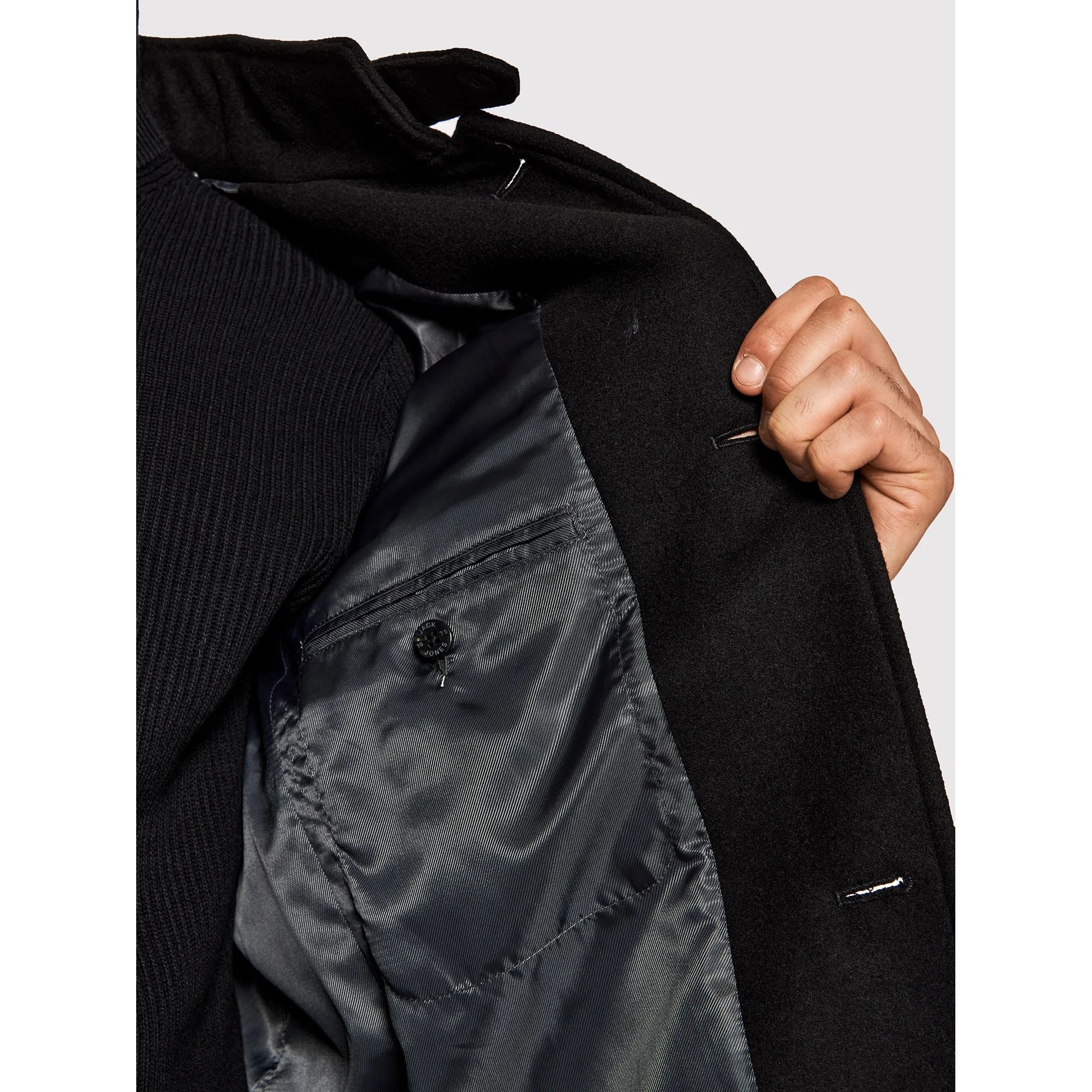 JACK & JONES Striukė vyrams, Juoda, JPRBLAMELTON WOOL CO 4
