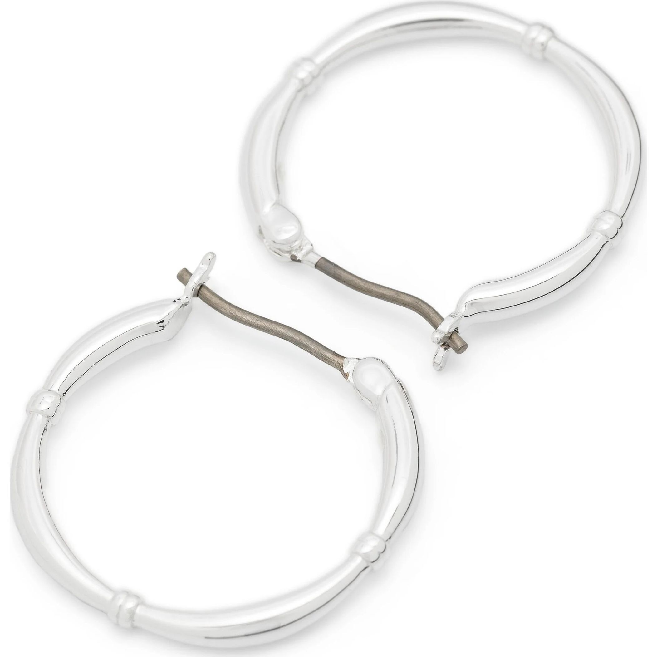 RALPH LAUREN Auskarai moterims, Sidabrinė, Pe 20mm hoop 2