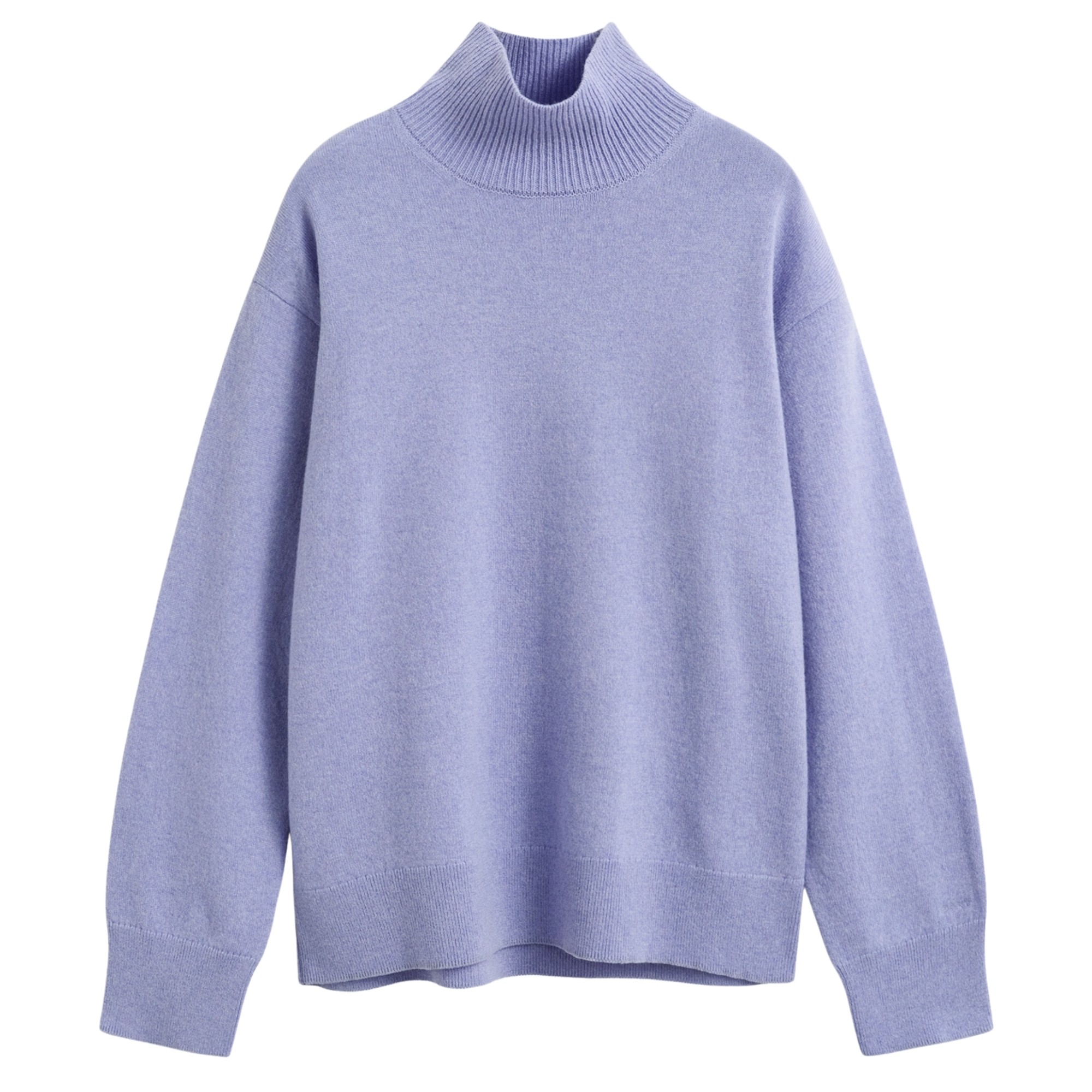GANT Megztinis su kaklu moterims, purple, Superfine lambswool mockneck