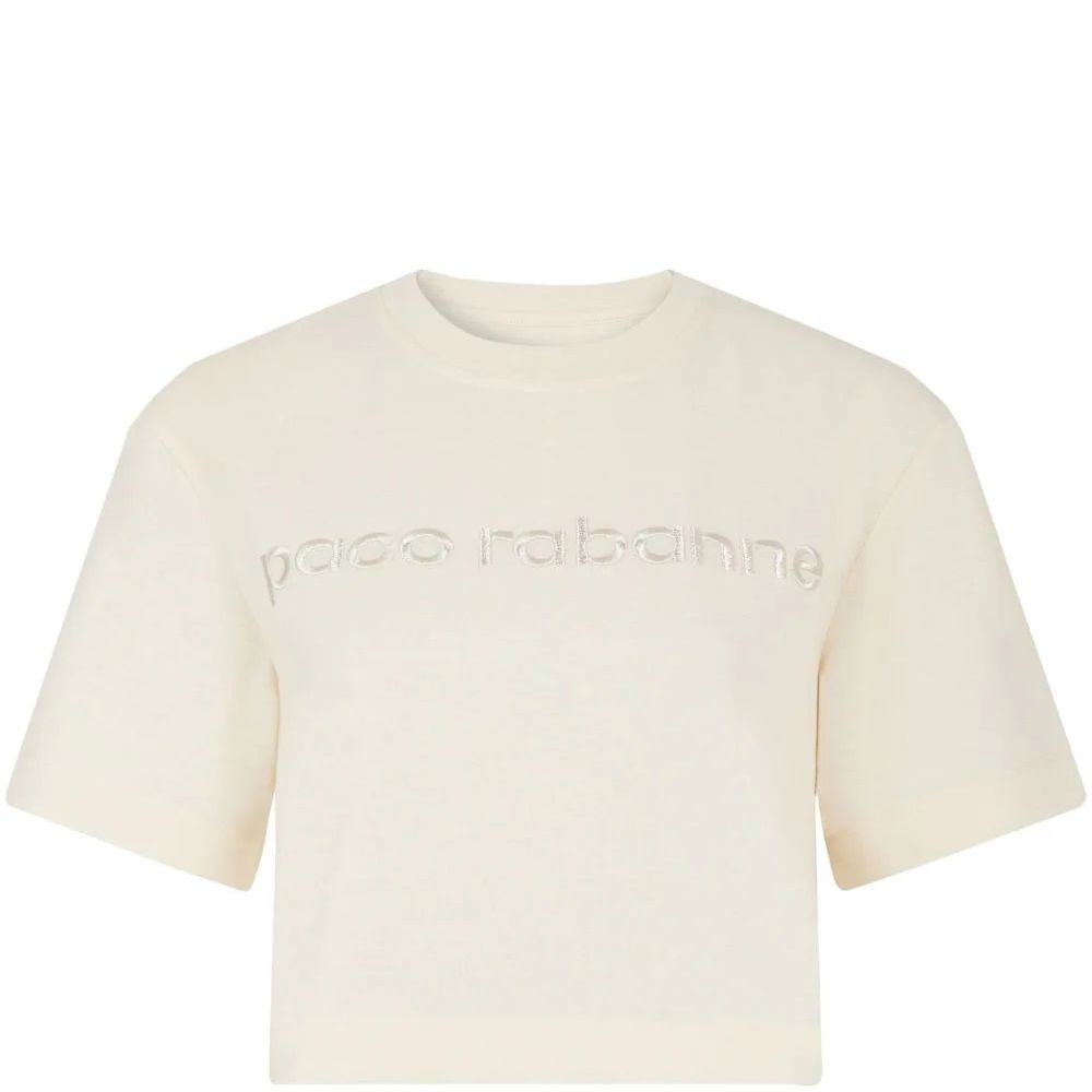 PACO RABANNE Marškinėliai trump. rankovėmis moterims, Kūno, Short sleeve tee with logo 1