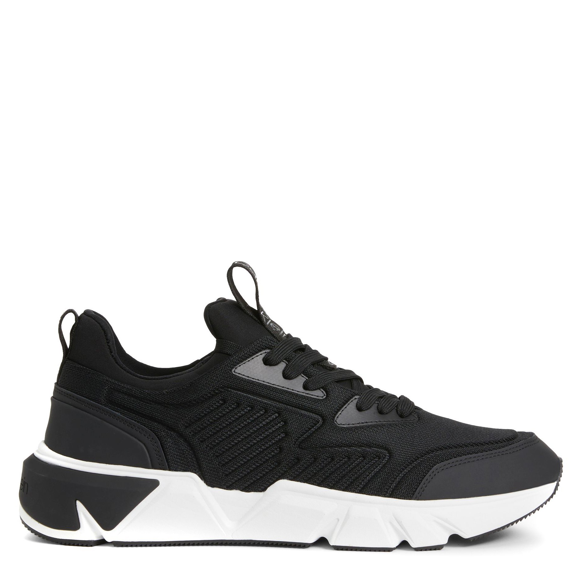 CALVIN KLEIN Laisvalaikio bateliai vyrams, Juoda, Low top lace up knit leisure 2
