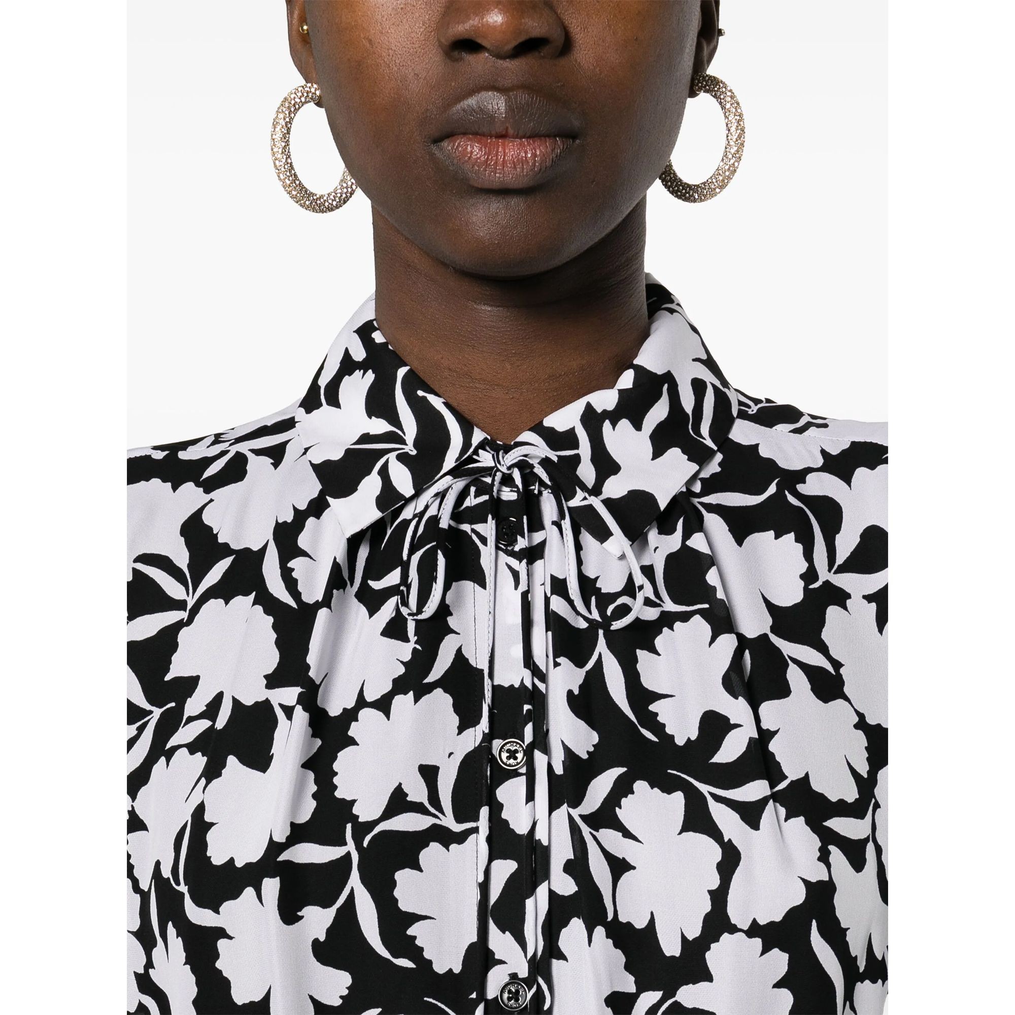 MICHAEL KORS Mini suknelė moterims, Juoda, Pop shadow mini dress 5
