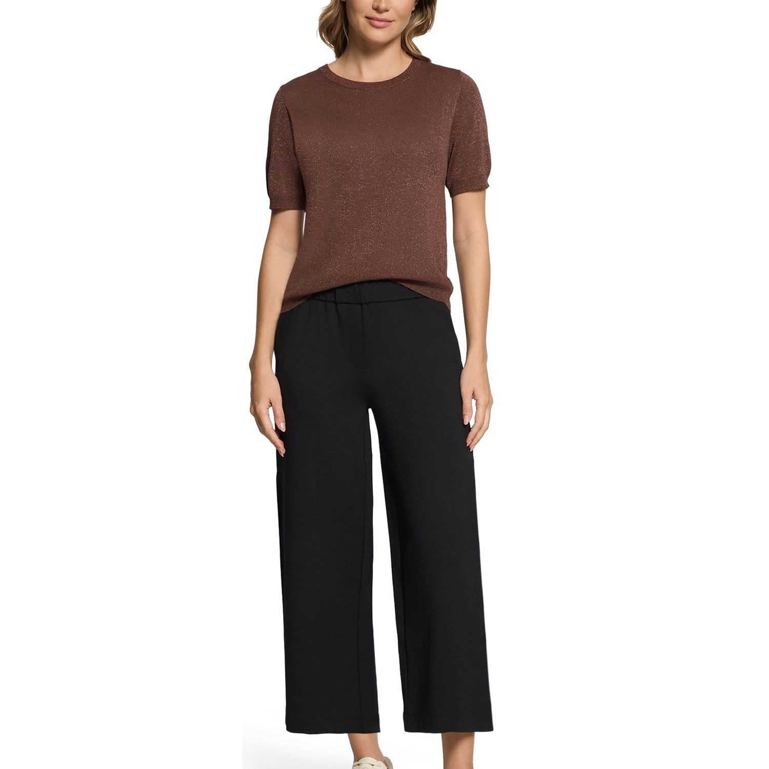 BETTY & CO Megzta palaidinė moterims, Ruda, Short-sleeved knit sweater 4