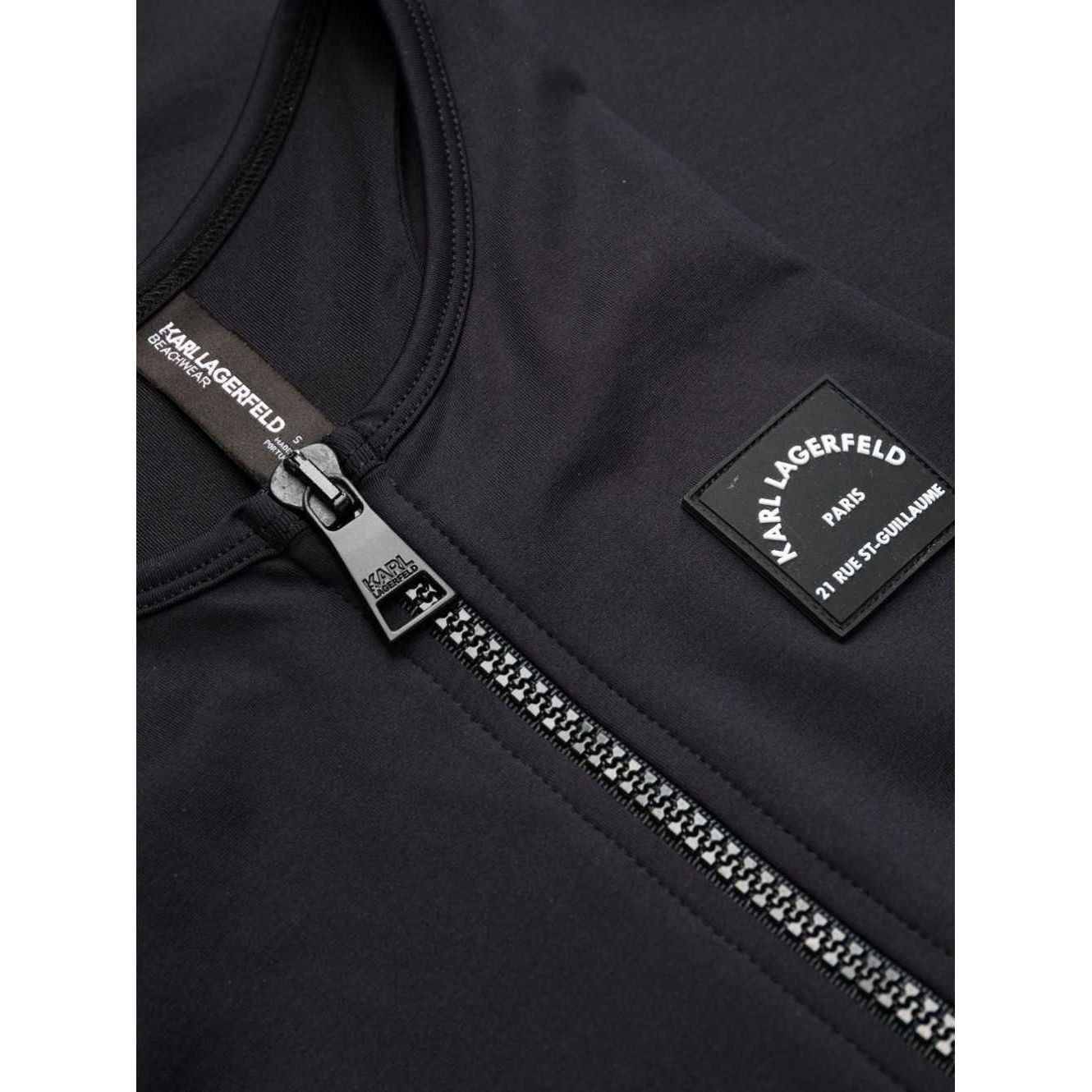 KARL LAGERFELD Maudymosi kostiumėlis moterims, Juoda, Sporty logo swimsuit 3