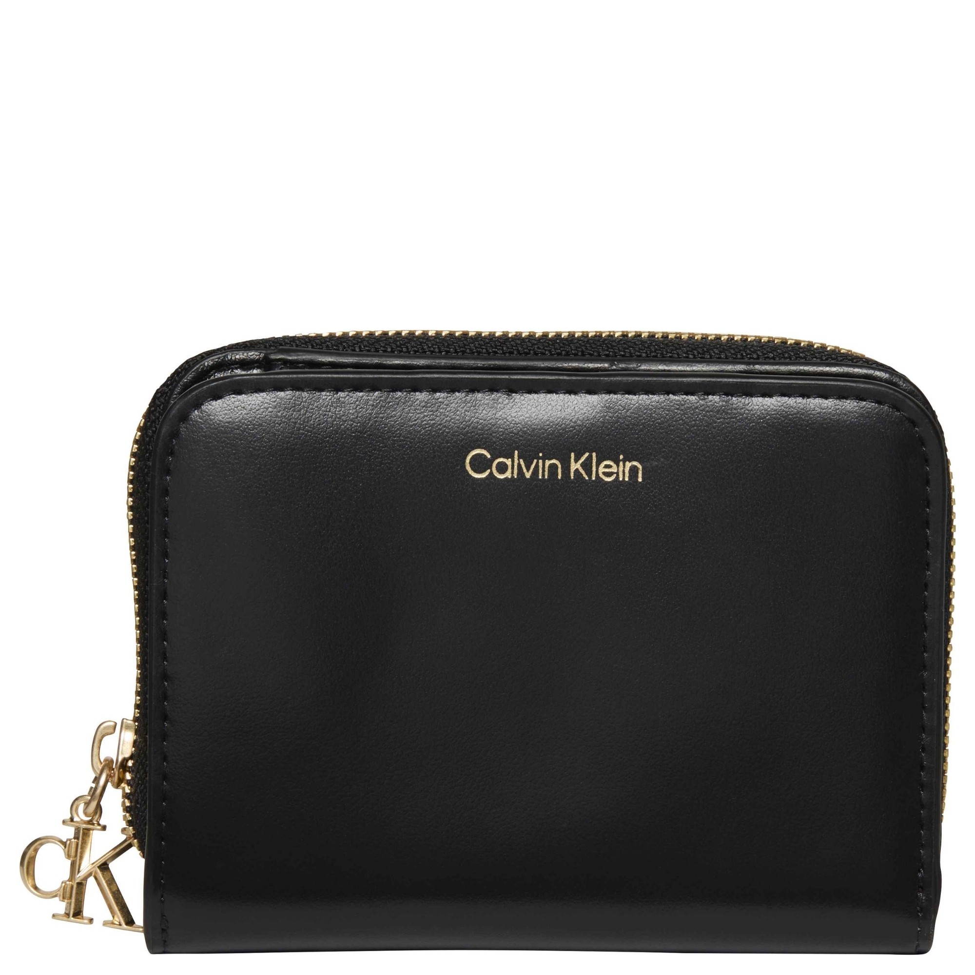 CALVIN KLEIN Piniginė moterims, Juoda, CK medium flap zip around 1