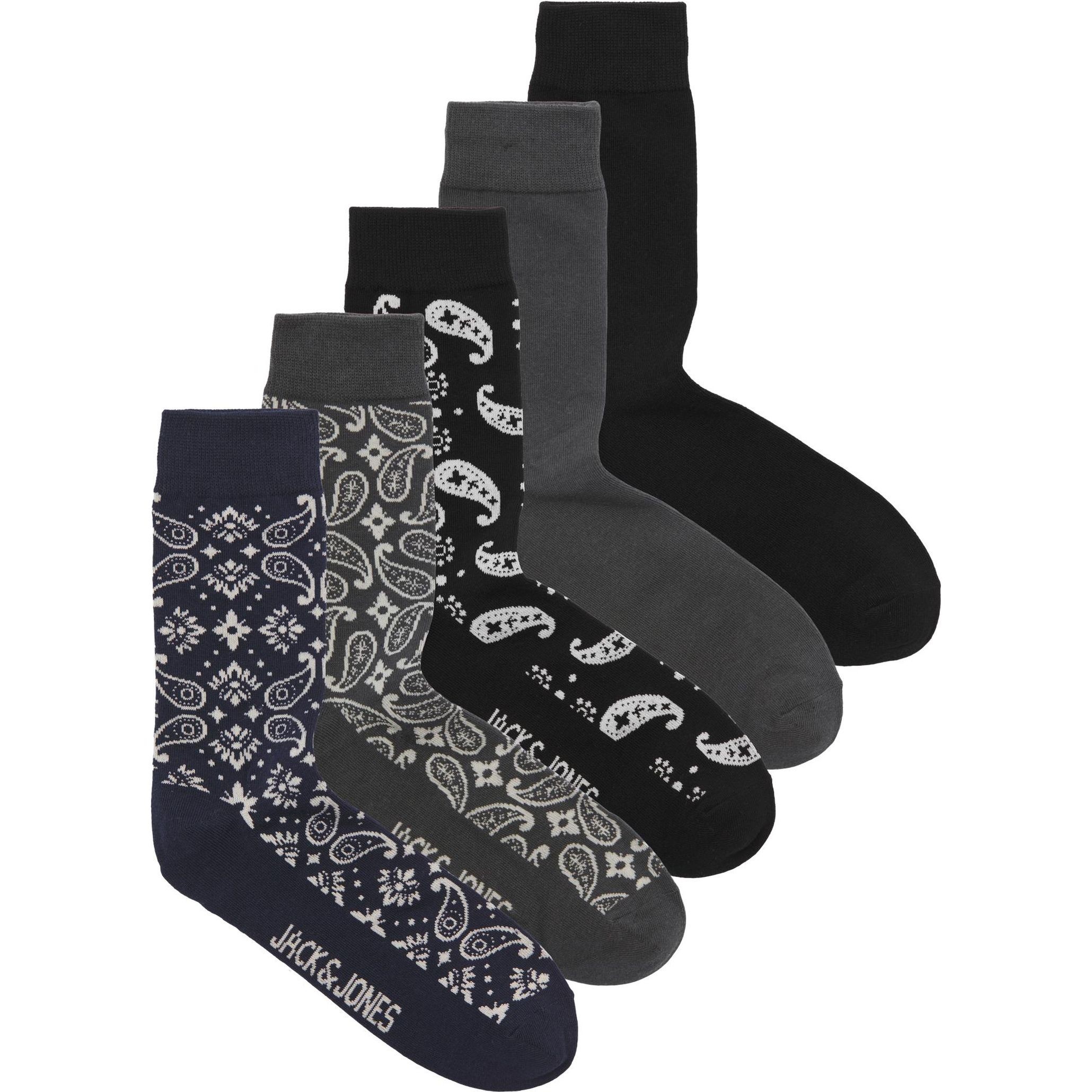 JACK & JONES Kojinės vyrams, Marga, Paris socks 5 pack 1