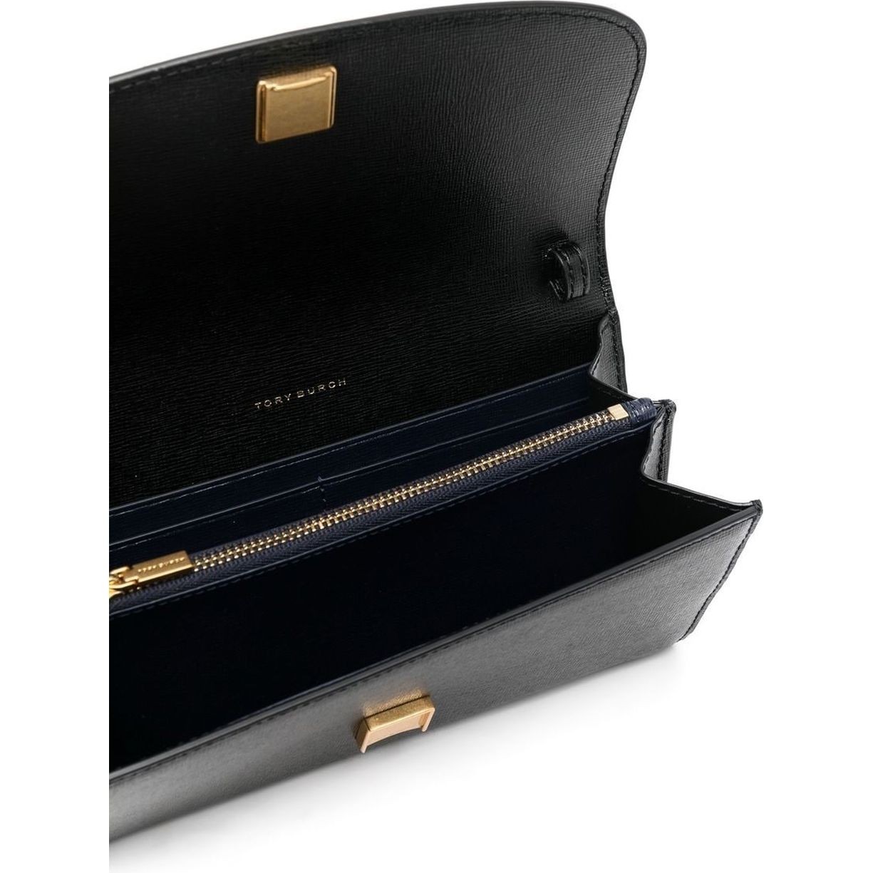 TORY BURCH Piniginė moterims, Juoda, Robinson chain wallet 4