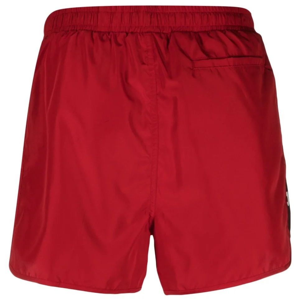 KARL LAGERFELD Apatinė kostiumėlio dalis vyrams, Raudona, Tape short boardshorts 2