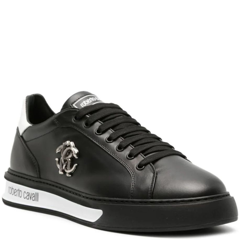 ROBERTO CAVALLI Laisvalaikio bateliai vyrams, Juoda, Sneakers 1