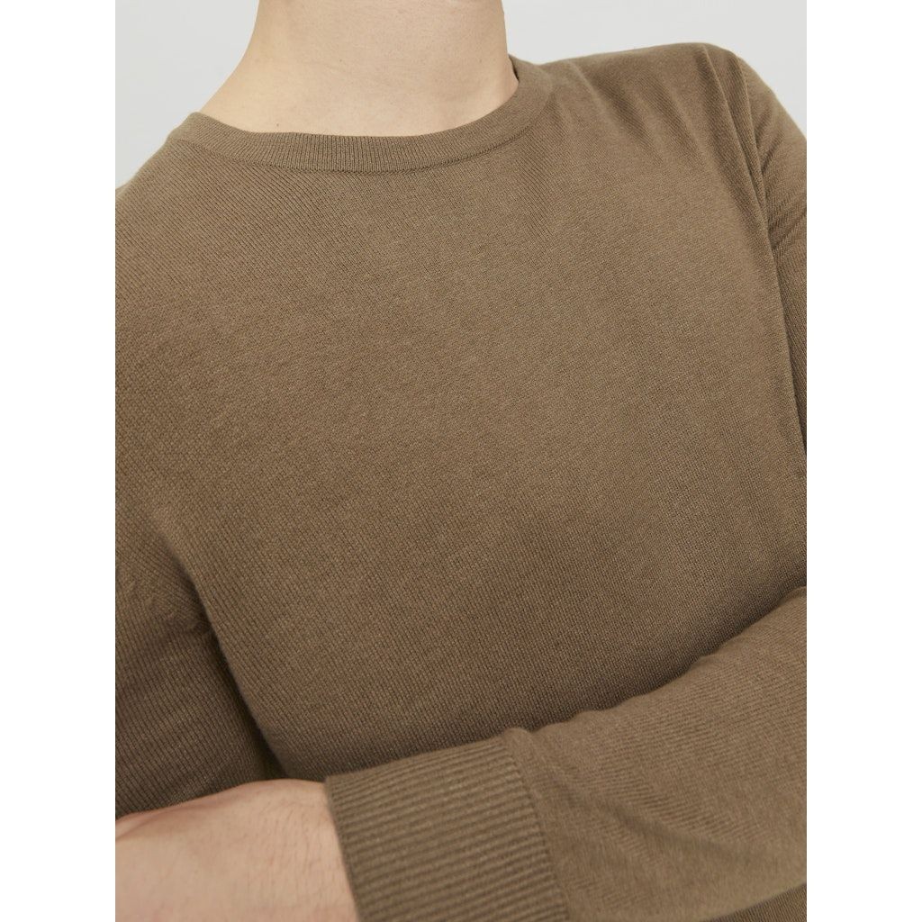JACK & JONES Džemperis vyrams, Ruda, JJEEMIL KNIT CREW NE 7