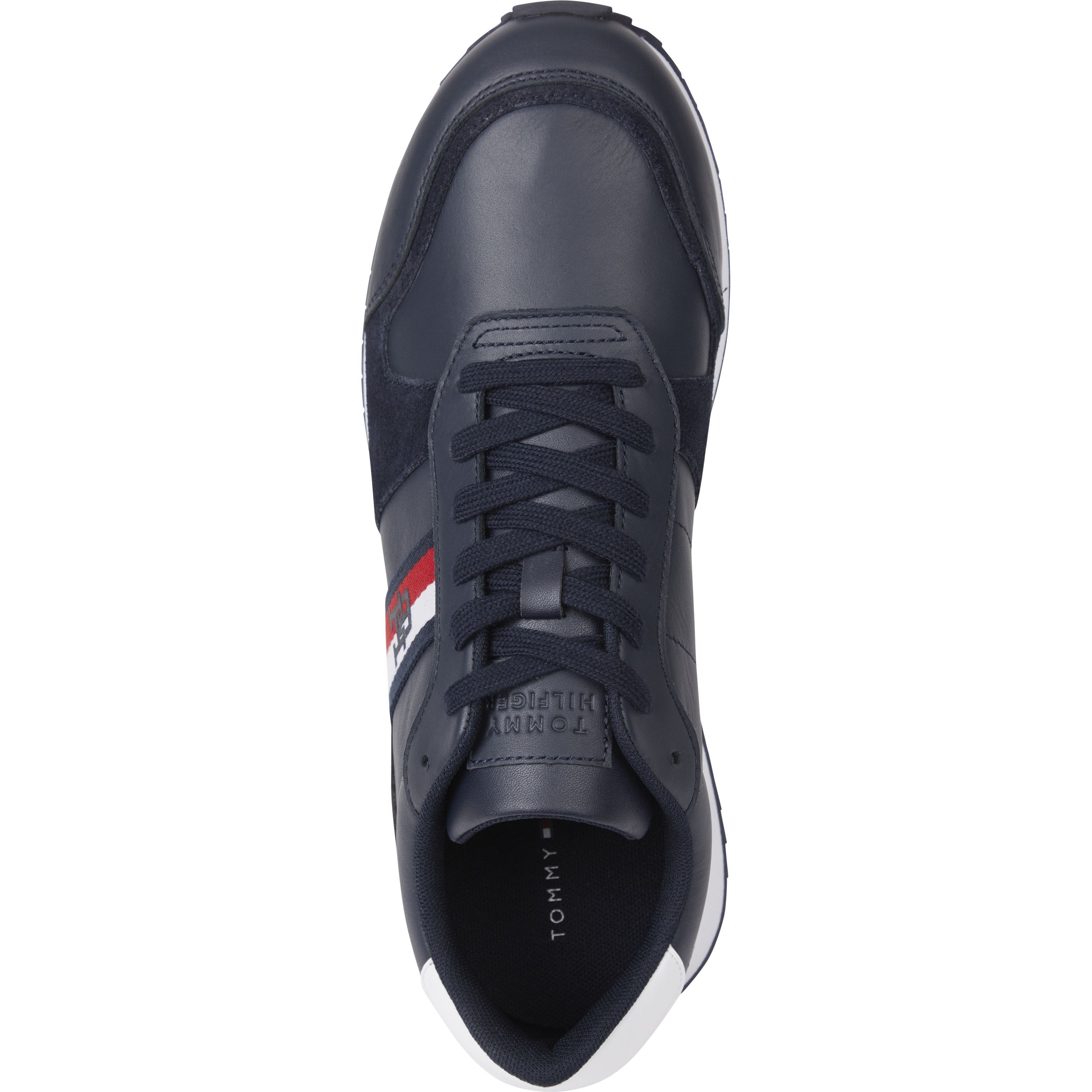 TOMMY HILFIGER Sportiniai bateliai vyrams, Mėlyna, Runner evo leather 3