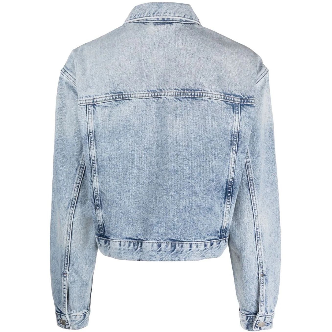 CALVIN KLEIN JEANS Džinsinis švarkas moterims, Mėlyna, Oversized cropped denim jacket 2