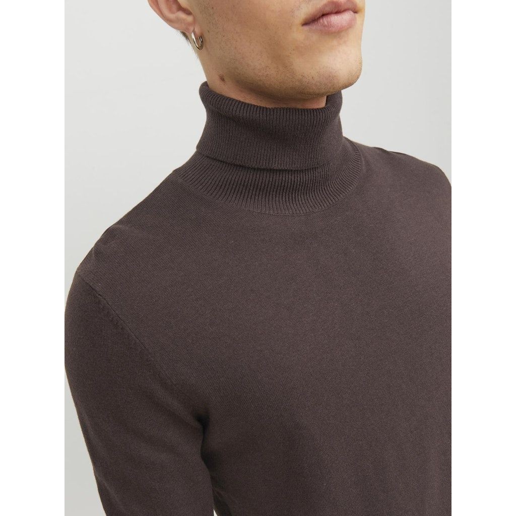 JACK & JONES Džemperis vyrams, Ruda, JJEEMIL KNIT ROLL NE 7