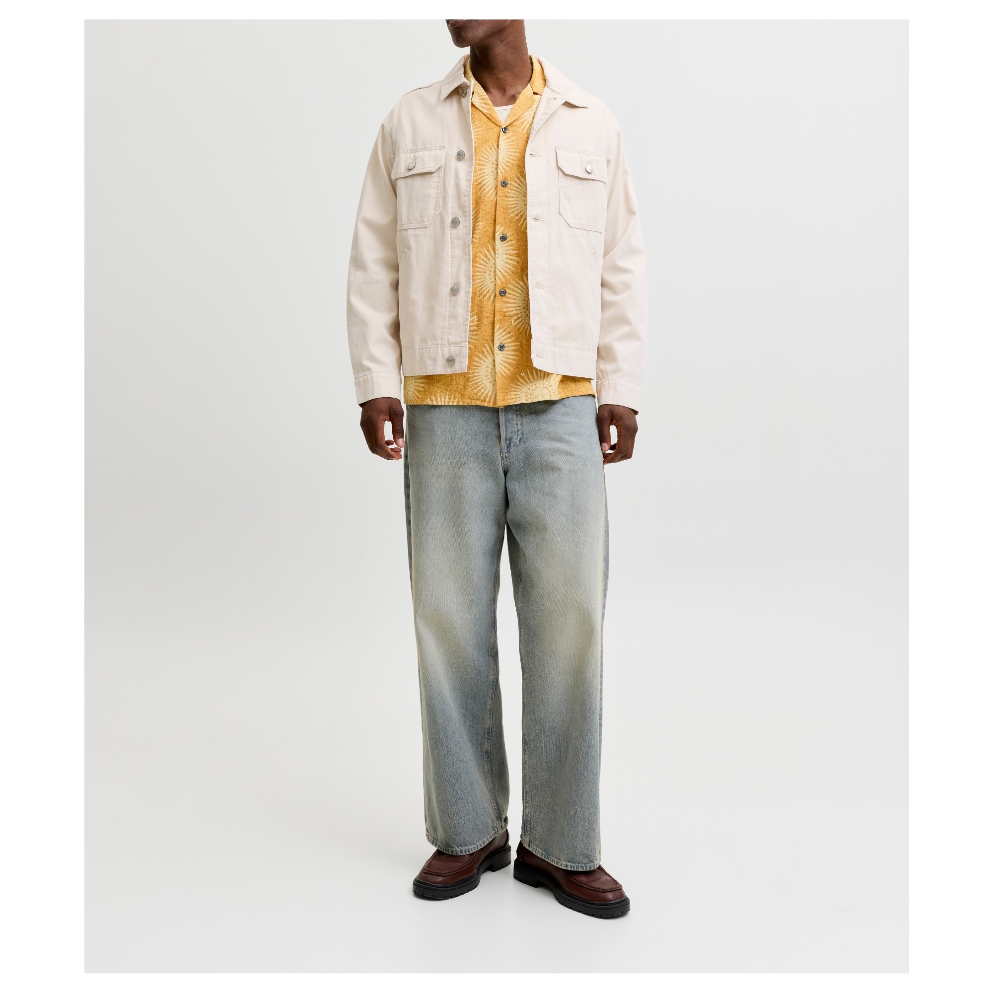 JACK & JONES Marškiniai trump. rankovėmis vyrams, Geltona, Bilbao resort 3
