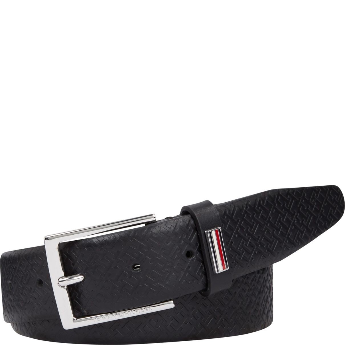 TOMMY HILFIGER Diržas vyrams, Juoda, Business 3.5 monogram belt 1