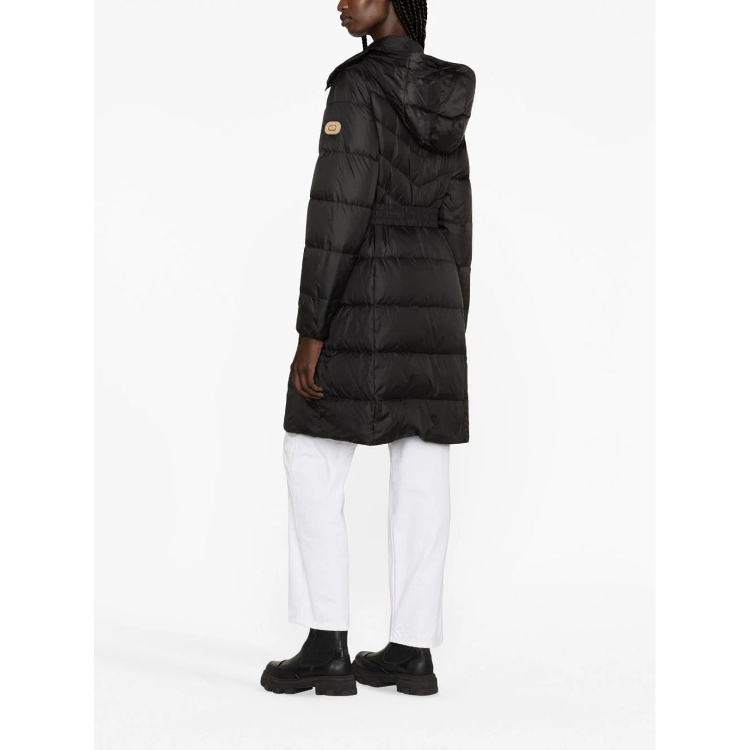 TWINSET Pūkinis paltas moterims, Juoda, Puffed coat 3