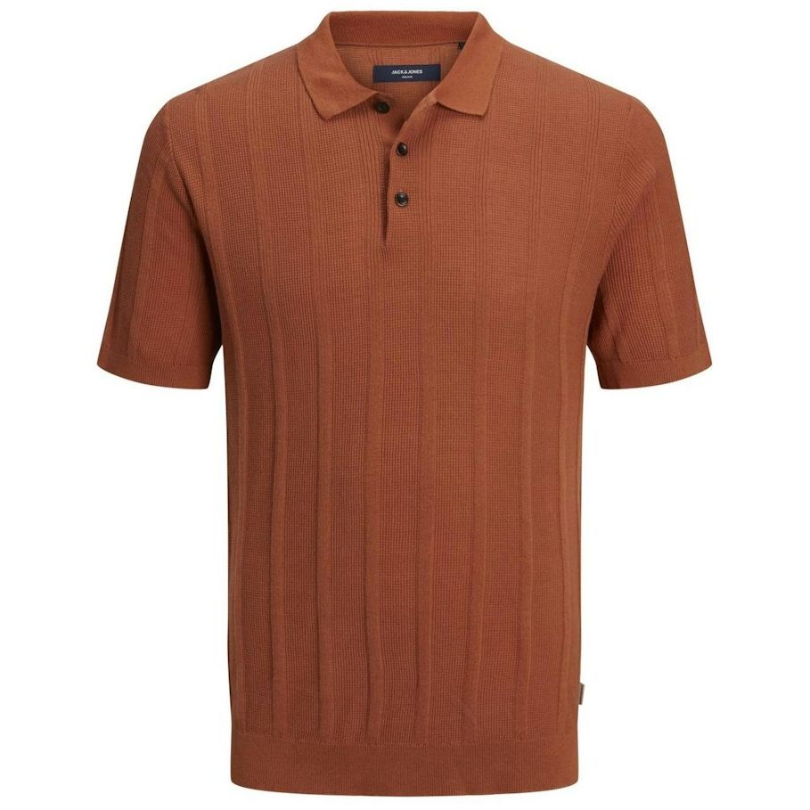 JACK & JONES Megztinis vyrams, Ruda, JPRBLUDEAN KNIT POLO 1