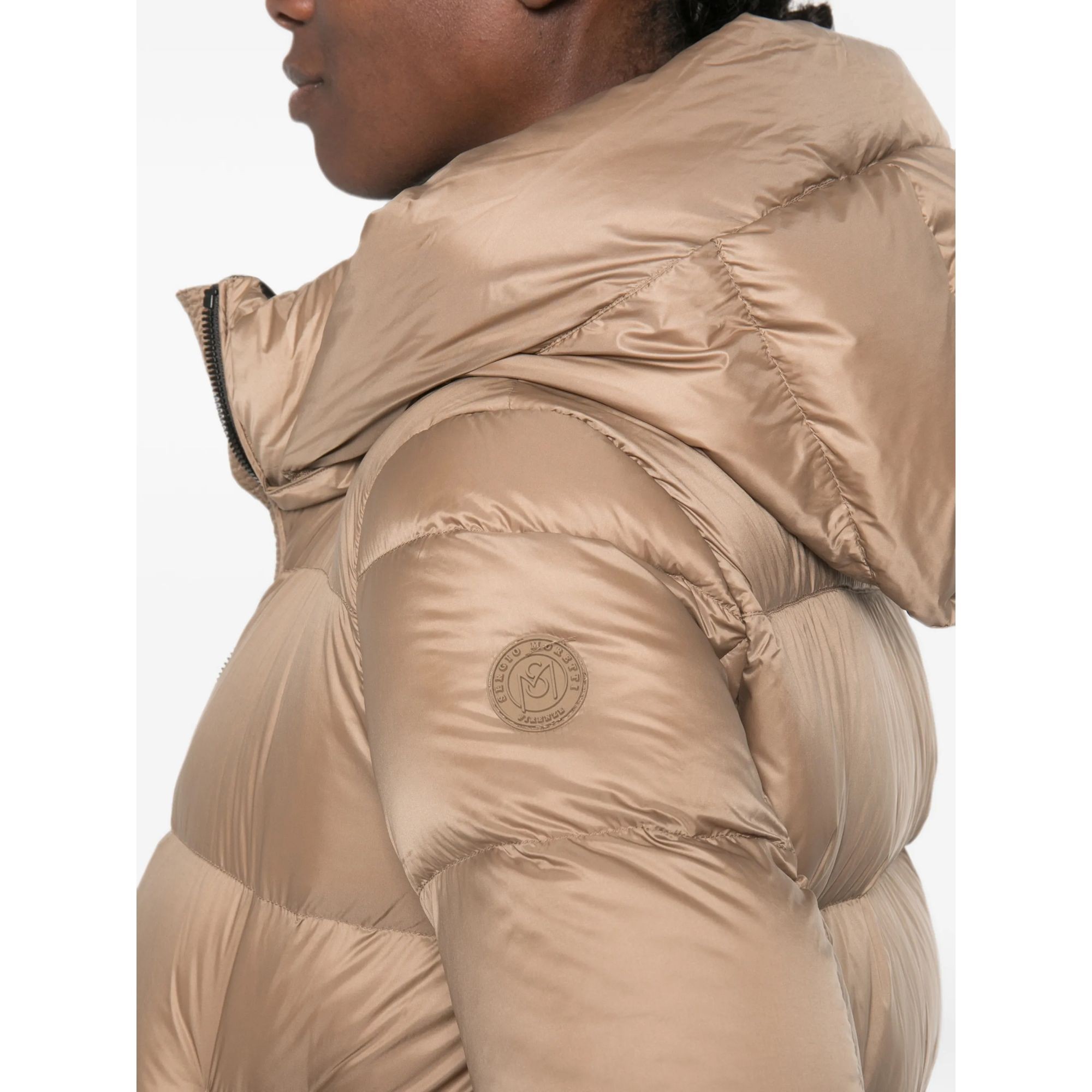 SERGIO MORETTI Pūkinė striukė moterims, Smėlio, Jackets 5