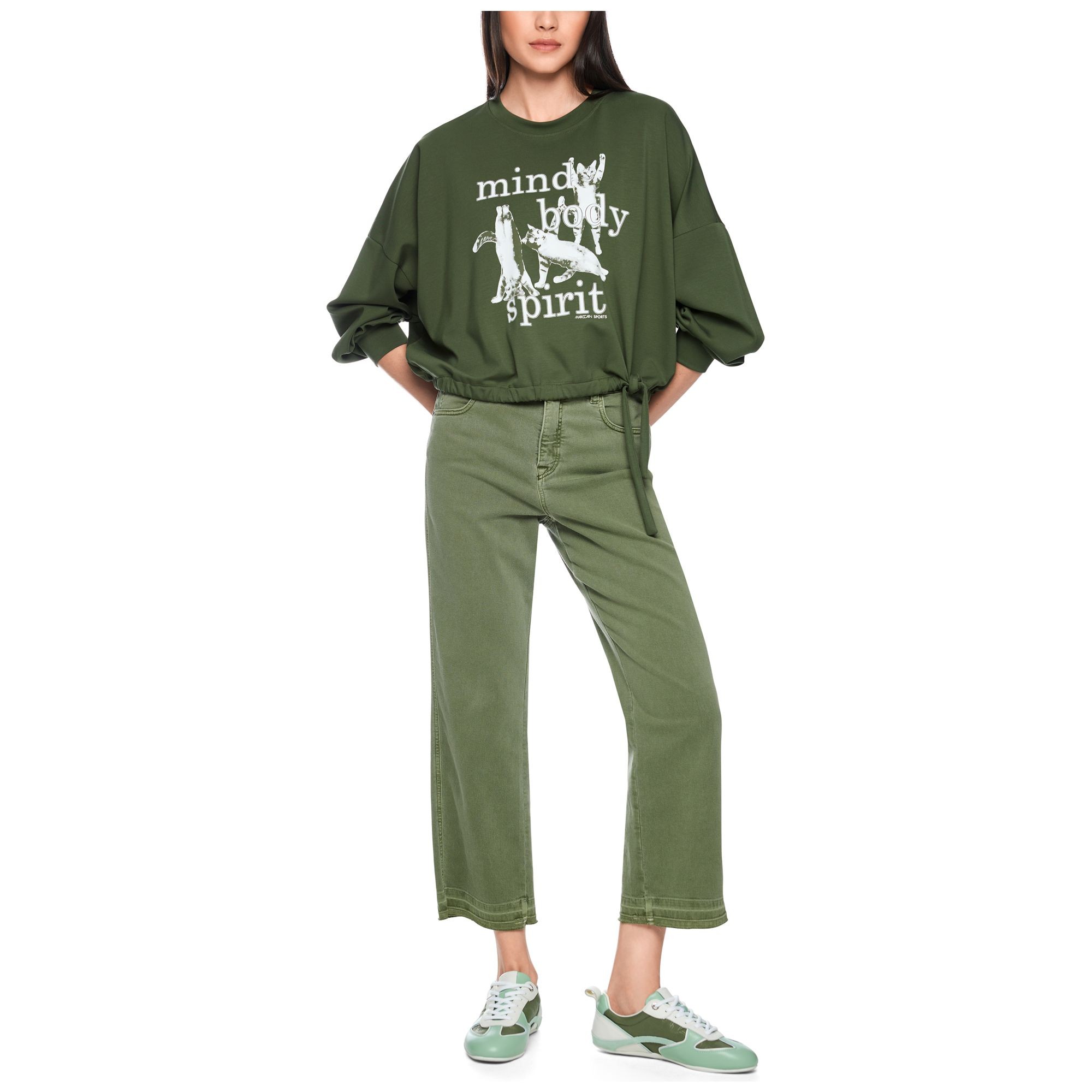 MARC CAIN Sportinis nertinis moterims, Žalia, Sweatshirt 2