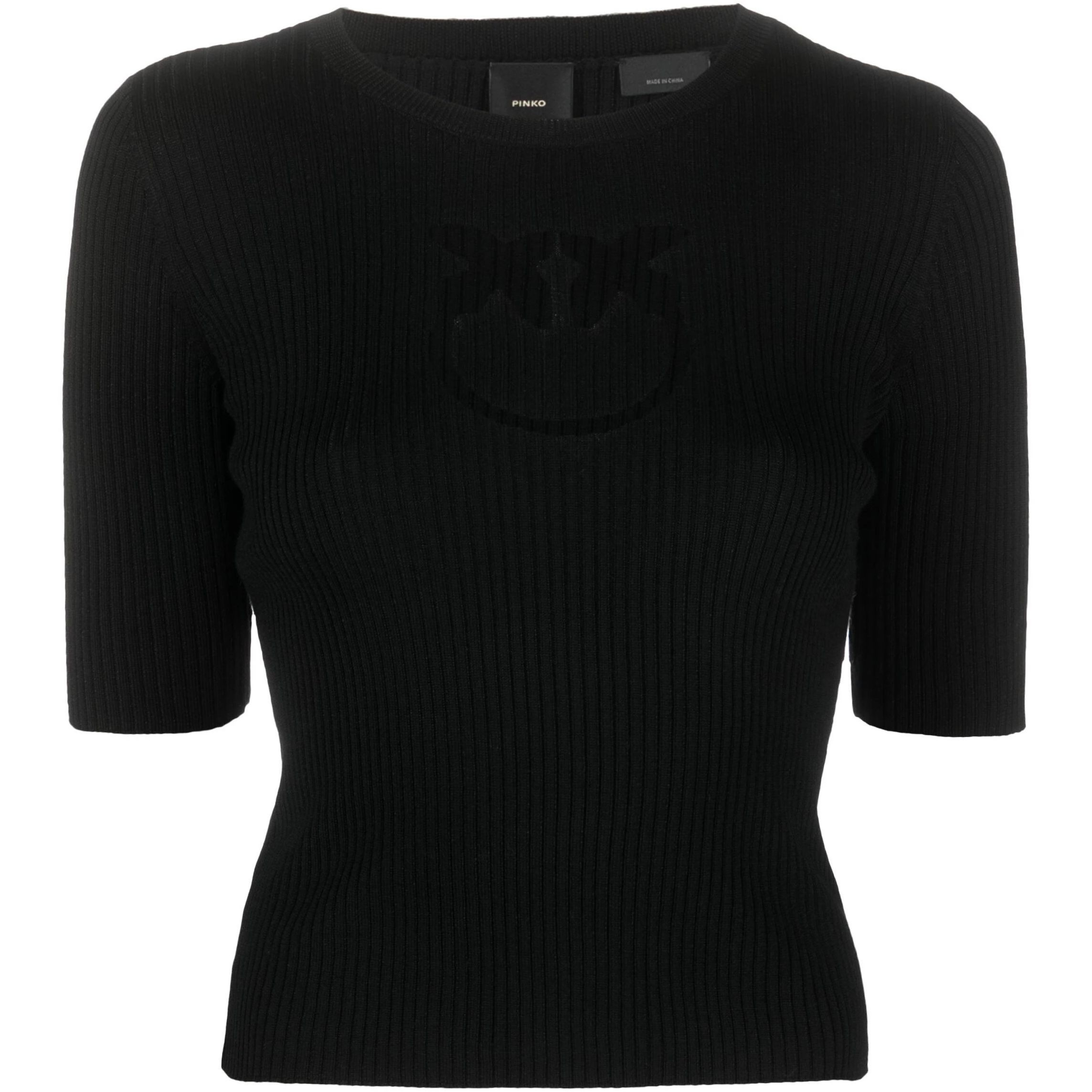 PINKO Megztinis moterims, Juoda, Tritone sweater 1