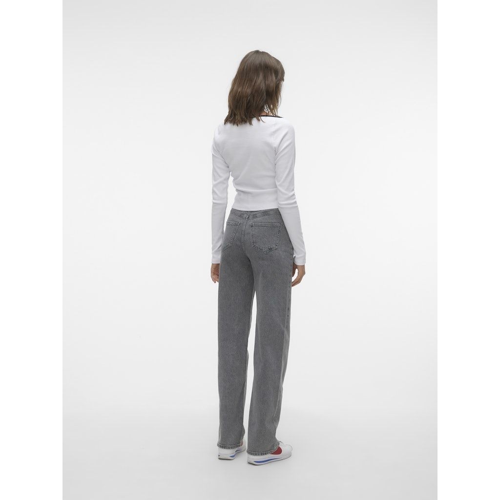 VERO MODA Platūs džinsai moterims, Pilka, Tessa wide jeans 4