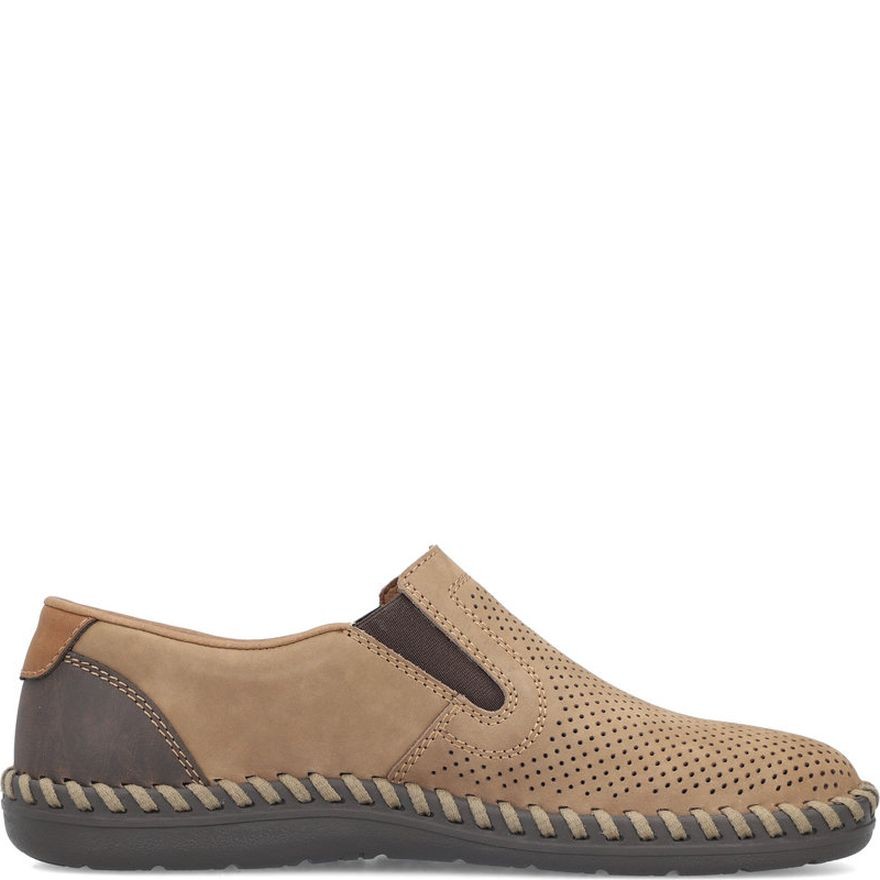 RIEKER Loaferiai vyrams, Ruda, Slipper 3