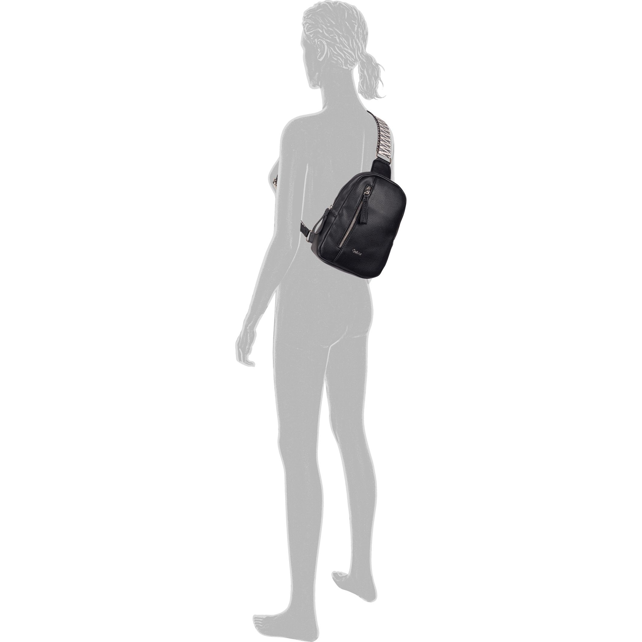 GABOR Rankinė per petį moterims, Juoda, Silena crossbody 4