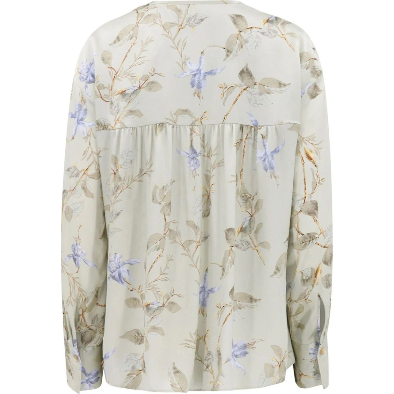 VINCE Marškiniai ilgomis rankovėmis moterims, Marga, Bellflower draped tie blouse 2