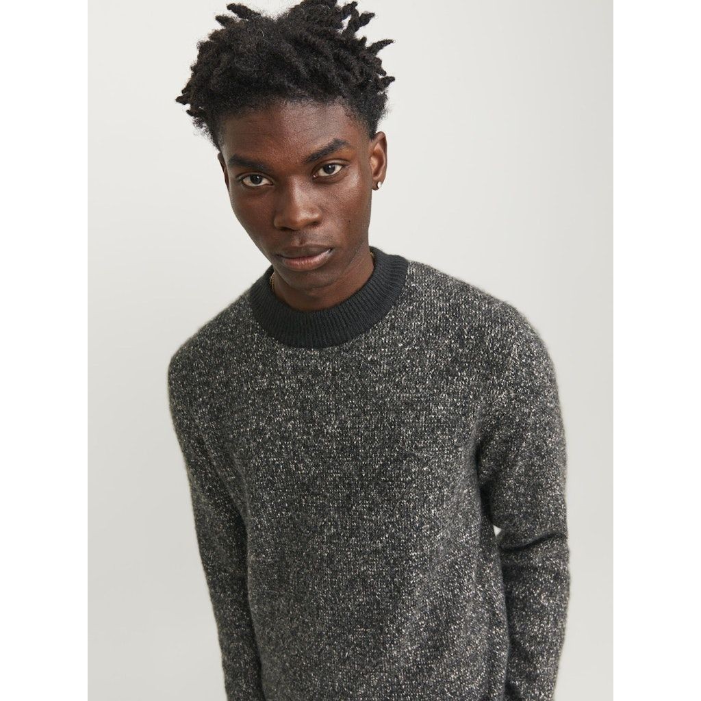 JACK & JONES Megztinis vyrams, Juoda, JCOSPACE KNIT MOCK NEC 7