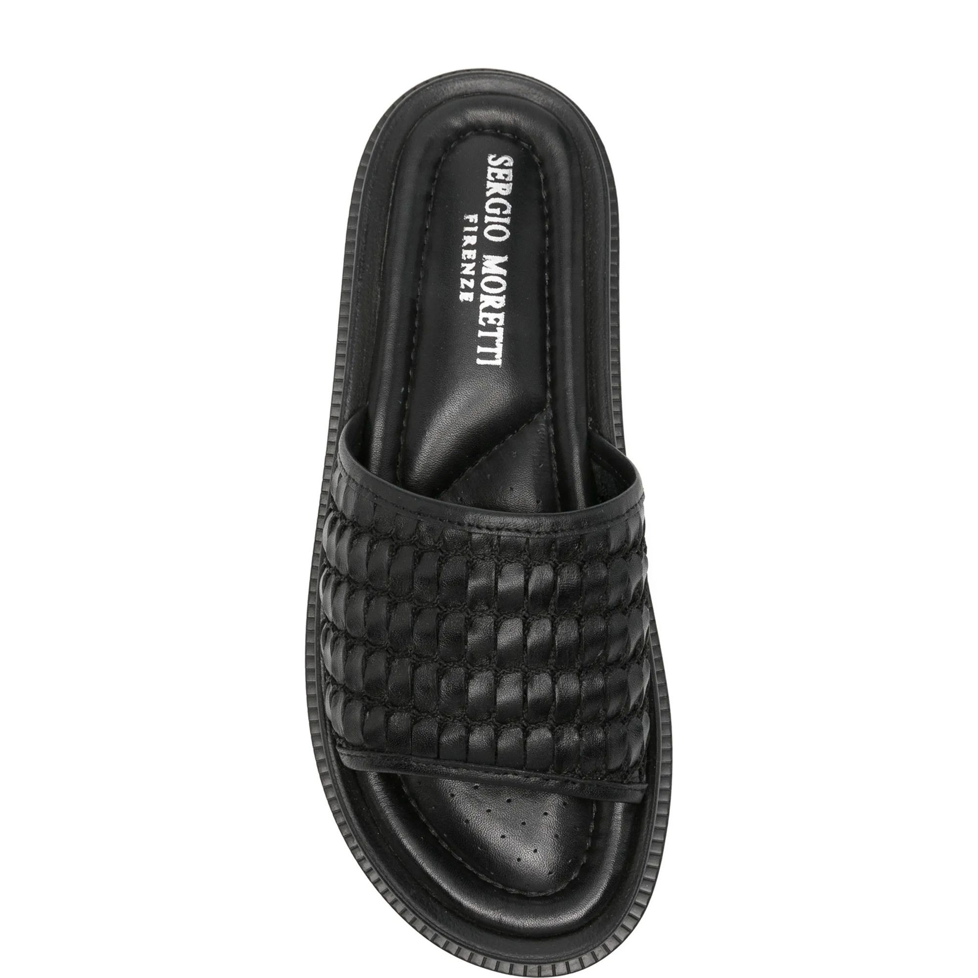 SERGIO MORETTI Klumpės moterims, Juoda, Slippers 4
