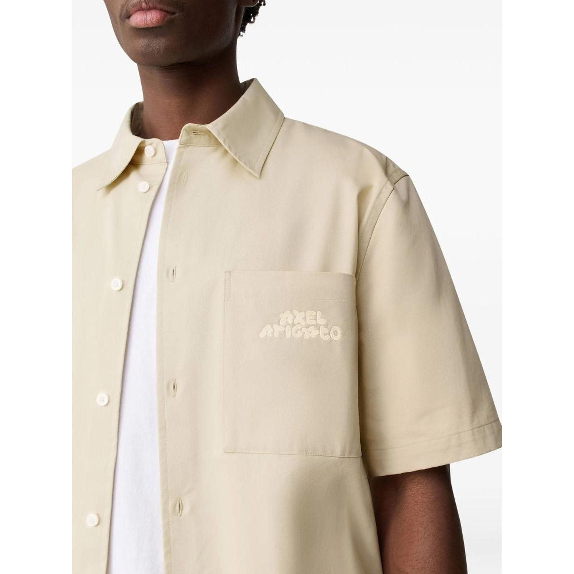AXEL ARIGATO Marškiniai trump. rankovėmis vyrams, Smėlio, Drew shirt 6
