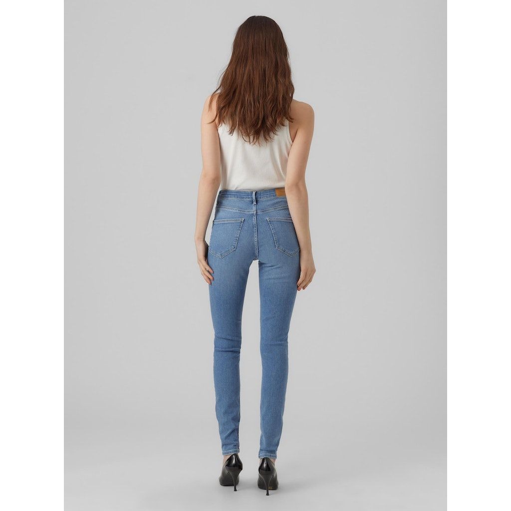 VERO MODA Tiesūs džinsai moterims, Mėlyna, VMSOPHIA HR SKINNY JE 3