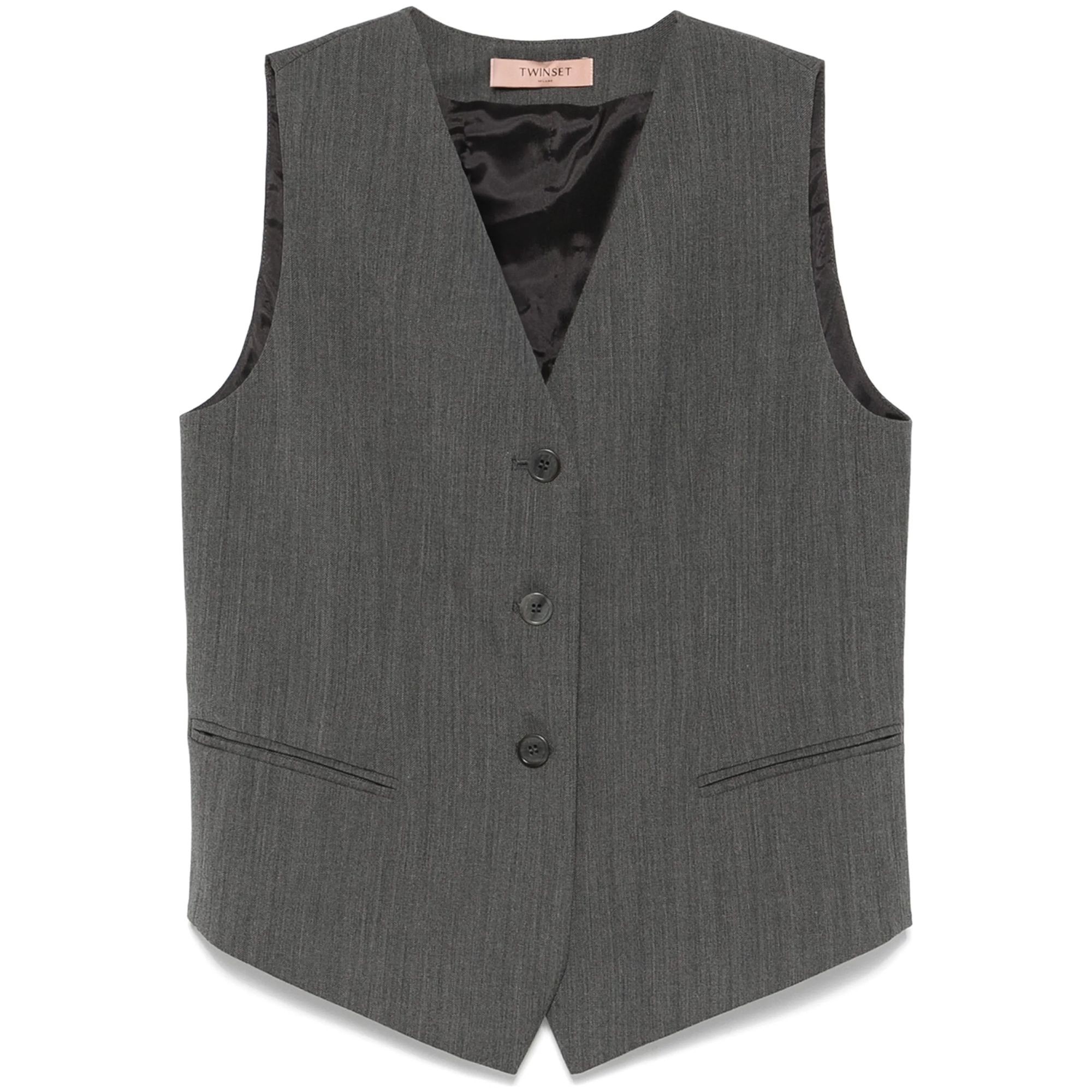TWINSET Palaidinės moterims, Pilka, Stretch wool vest 1
