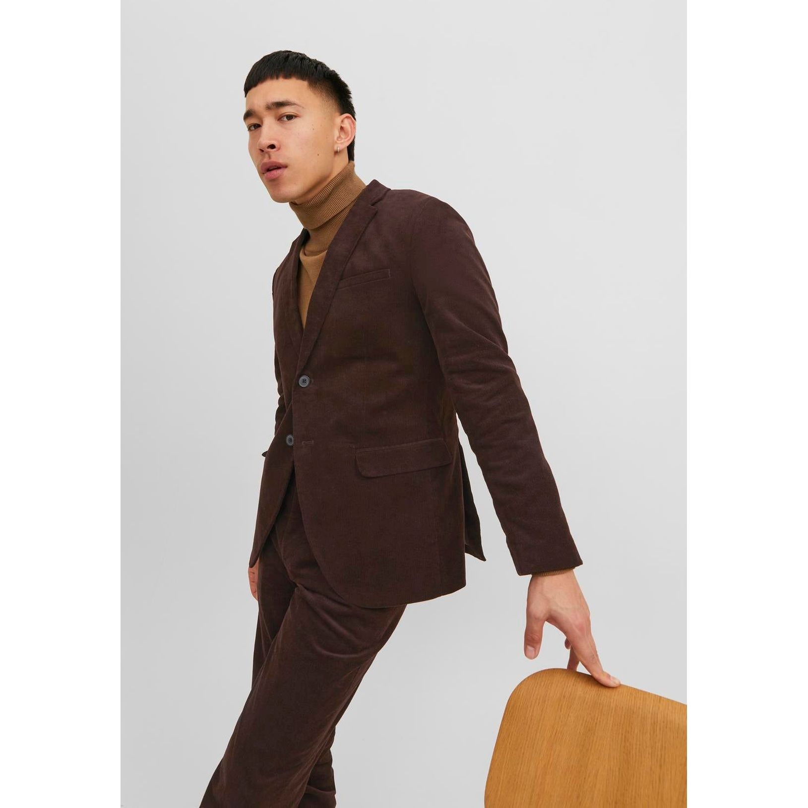 JACK & JONES Švarkas vyrams, Ruda, JPRCORDUROY BLAZER