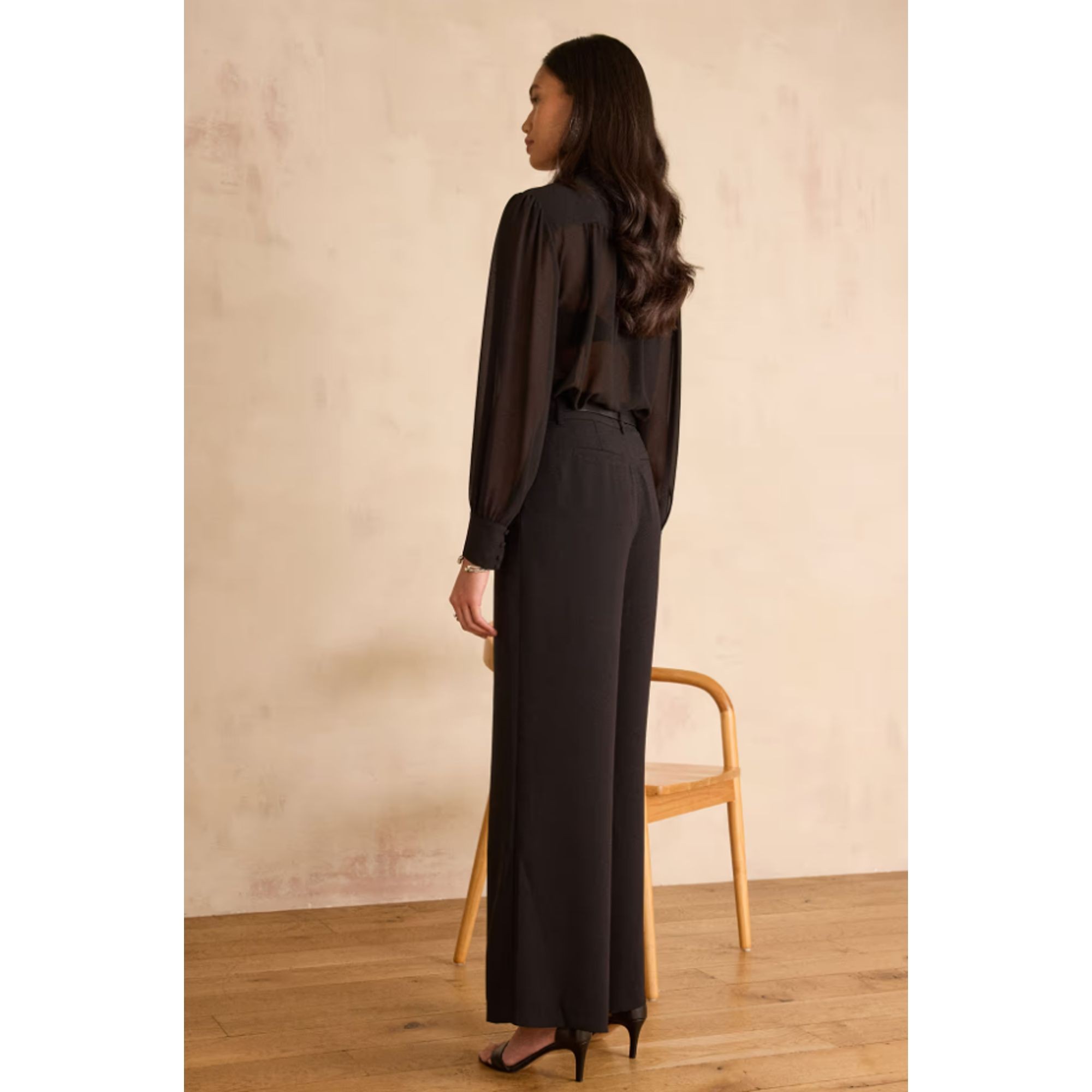 MAISON123 Kelnės moterims, Juoda, Trousers, ms6557691-7 4