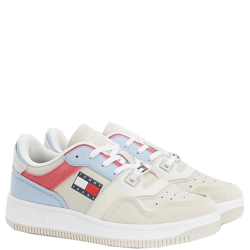 TOMMY JEANS Sportiniai bateliai moterims, Smėlio, JEANS BASKET WMN 2