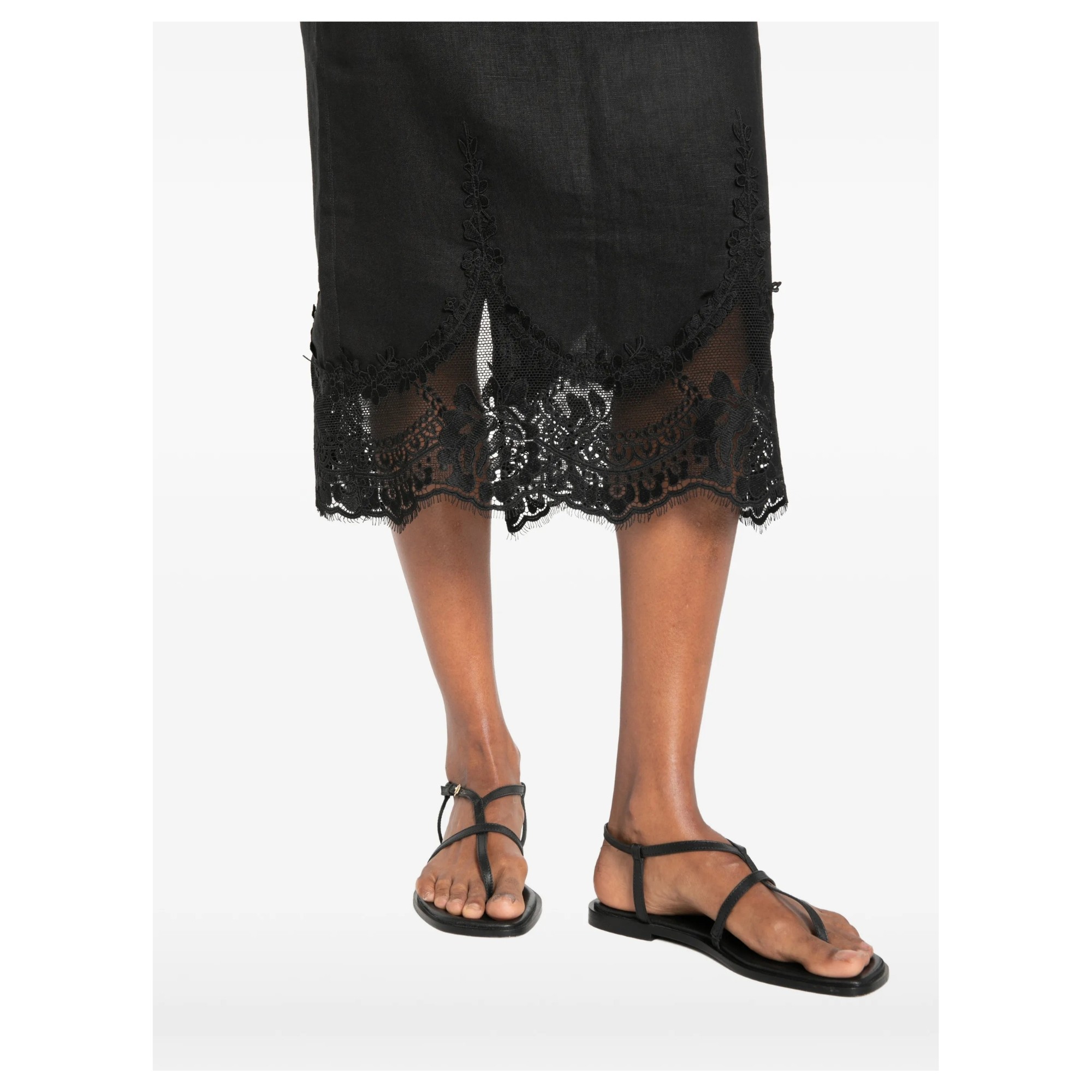 TWINSET Midi sijonas moterims, Juoda, Skirt 5