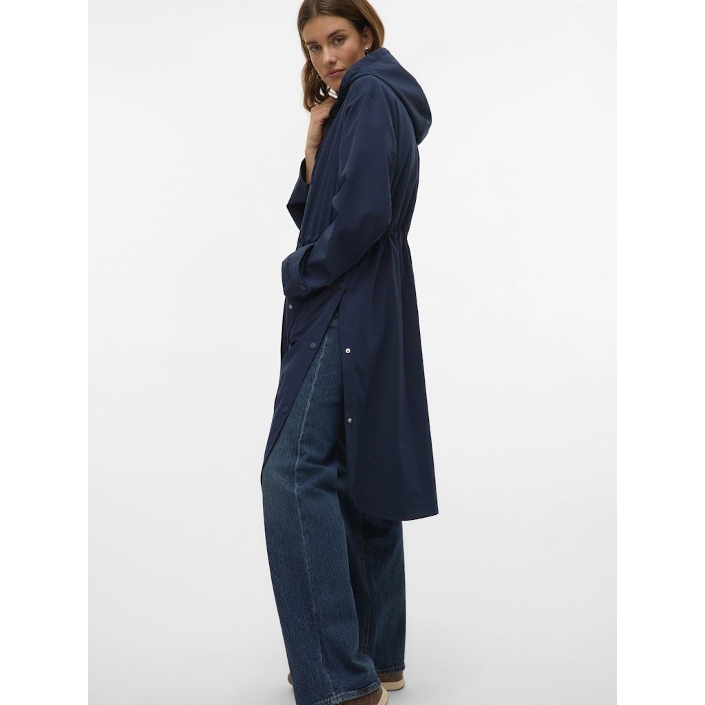 VERO MODA Lietpaltis moterims, Mėlyna, Cherrie long parka 3