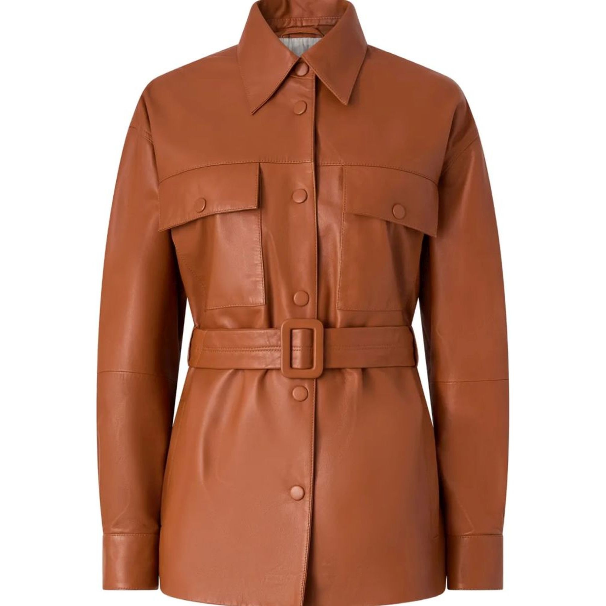 PINKO Odinė striukė moterims, Kūno, Oprah overshirt 1