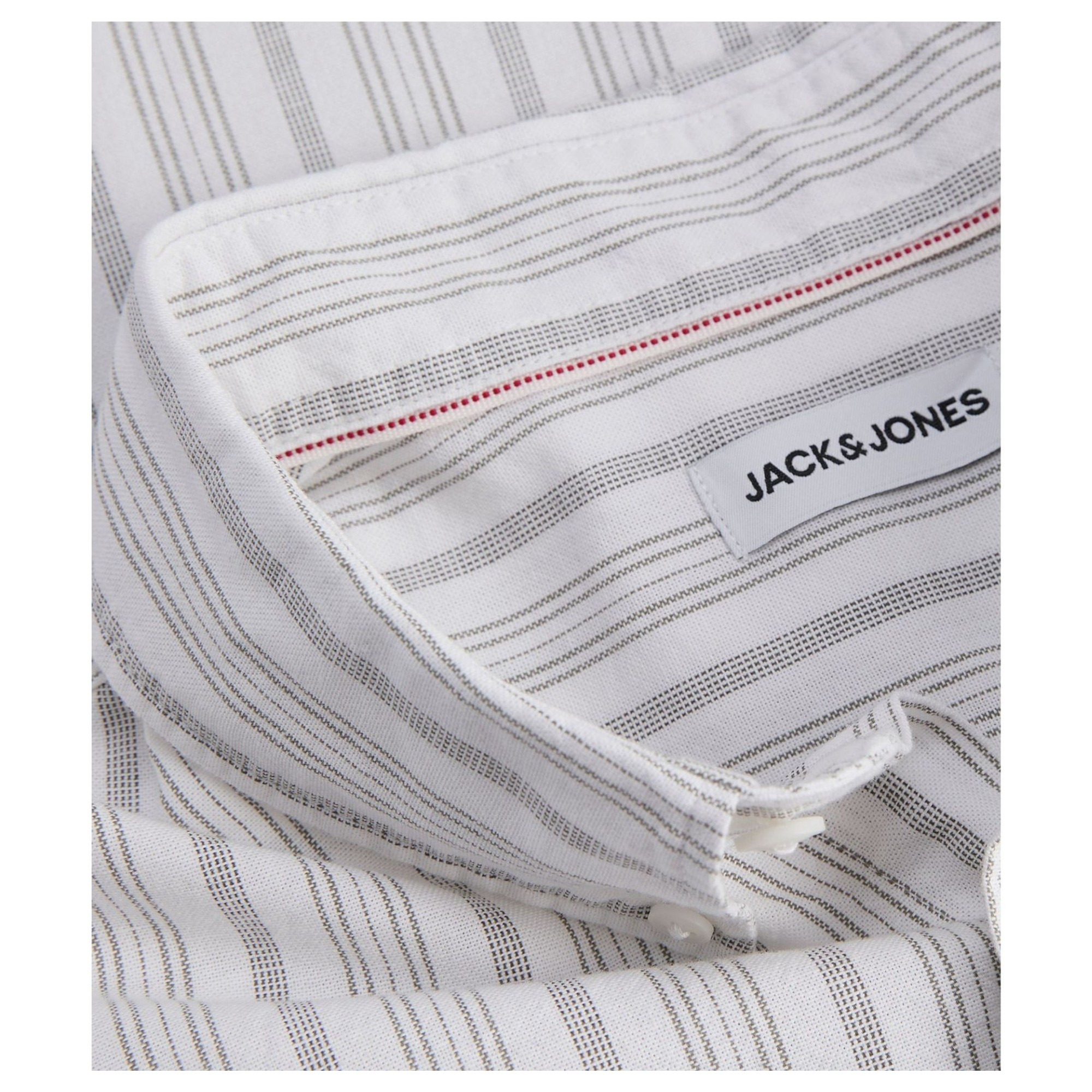 JACK & JONES Marškiniai trump. rankovėmis vyrams, Pilka, Devin stripe 4