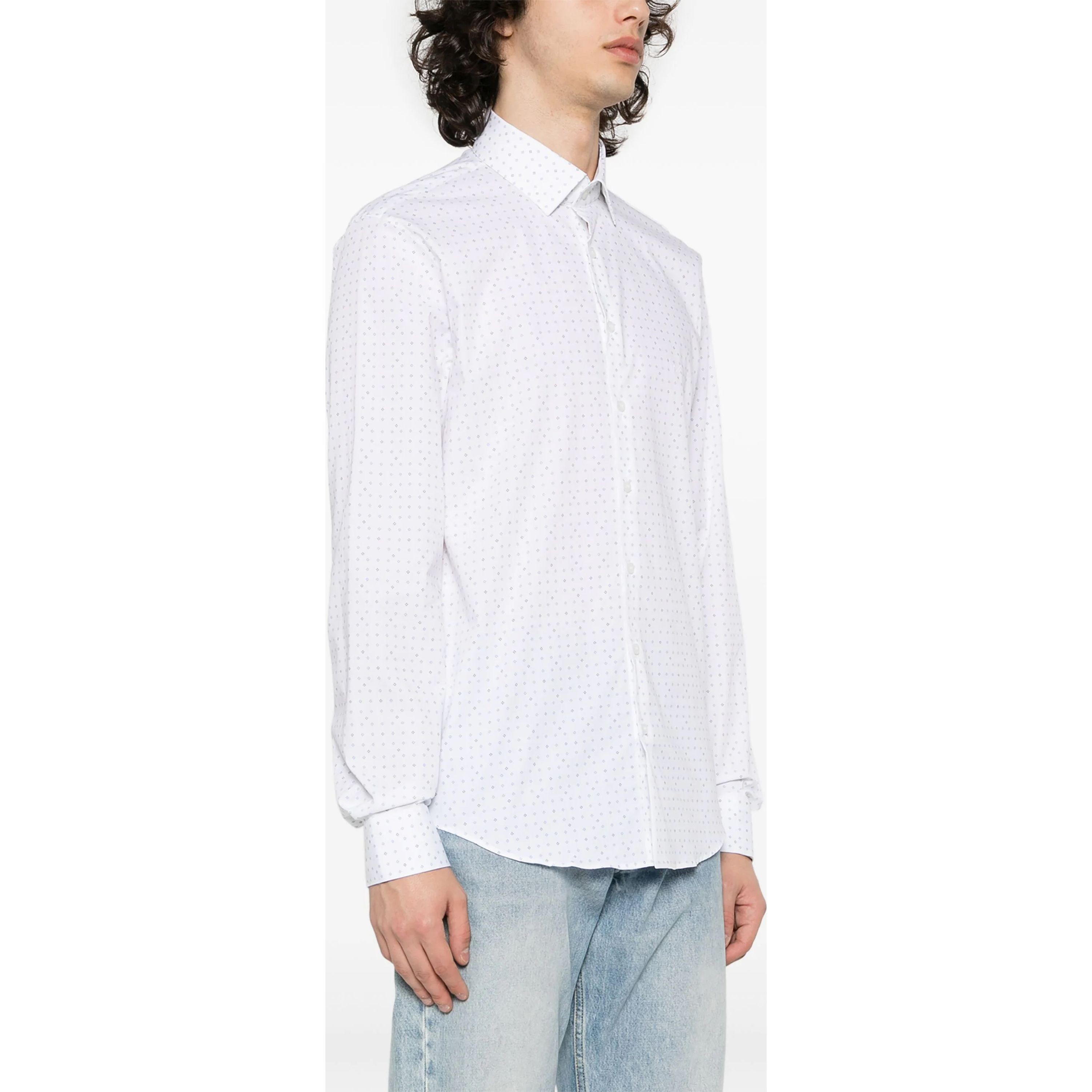 CALVIN KLEIN Marškiniai ilgomis rankovėmis vyrams, Balta, L/s shirt 2