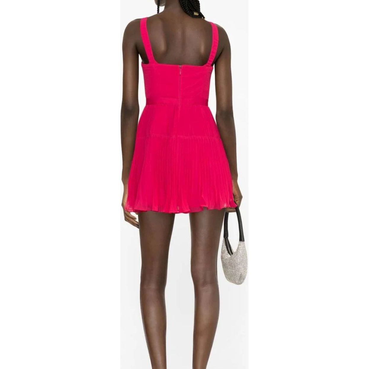SELF PORTRAIT Mini suknelė moterims, Raudona, Red chiffon mini dress 3